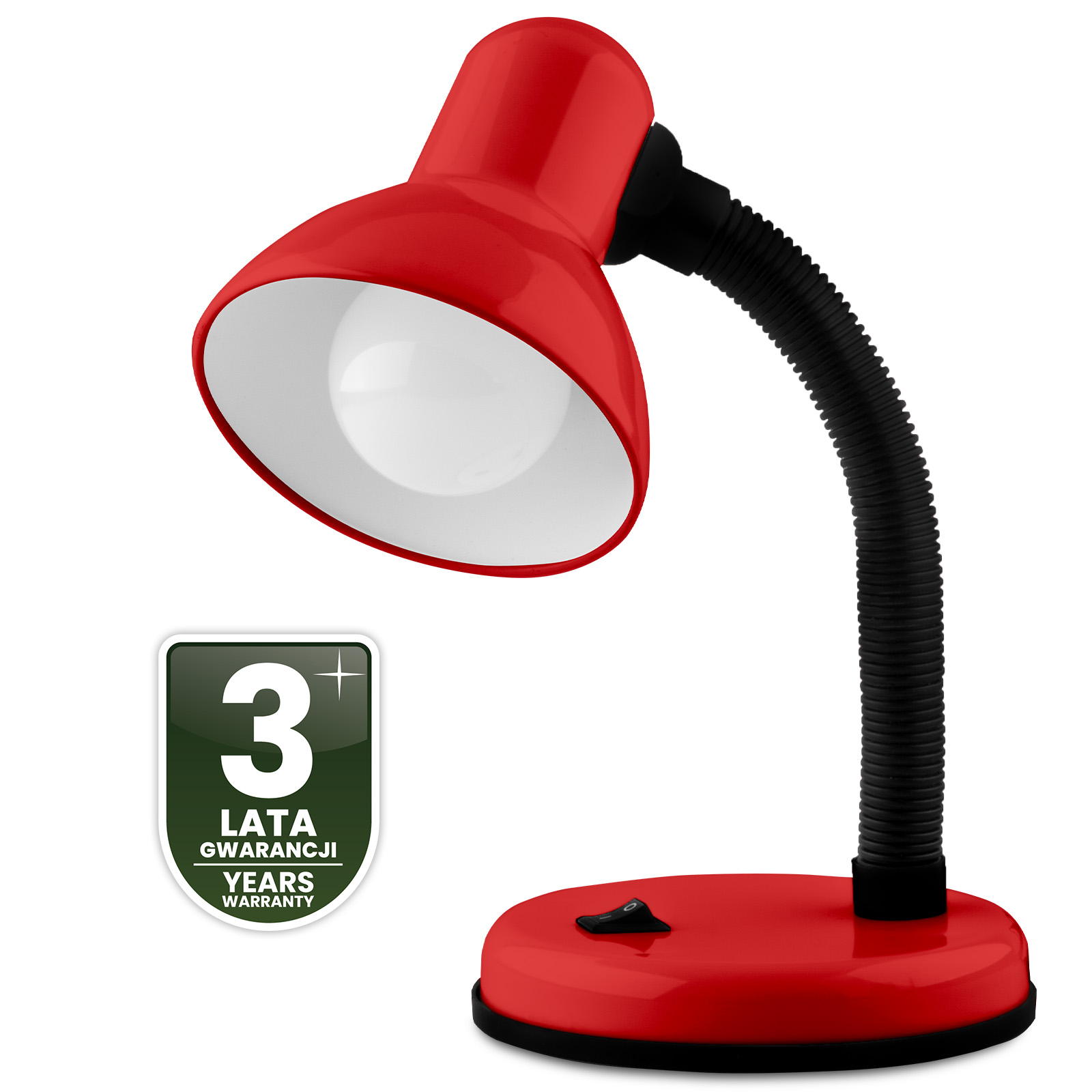 Lampka Biurkowa Stołowa Regulowana SARA Szkolna Nocna E27 Czerwona LUMILED - czwarta cecha produktu