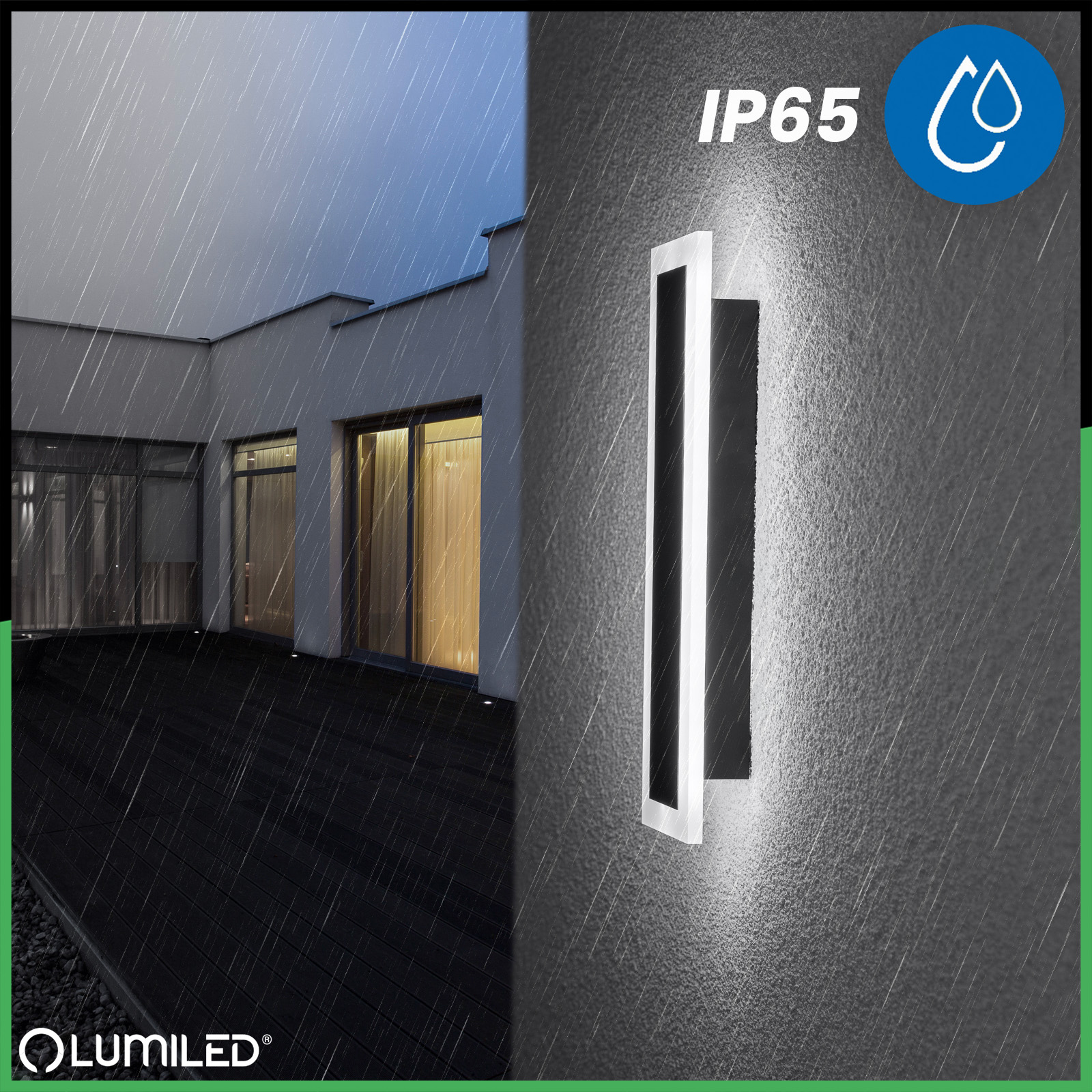 Lampa Ogrodowa LED Natynkowa OLIO Kinkiet Elewacyjny Ścienny 9W 4000K 30cm IP65 LUMILED - pierwsza cecha produktu