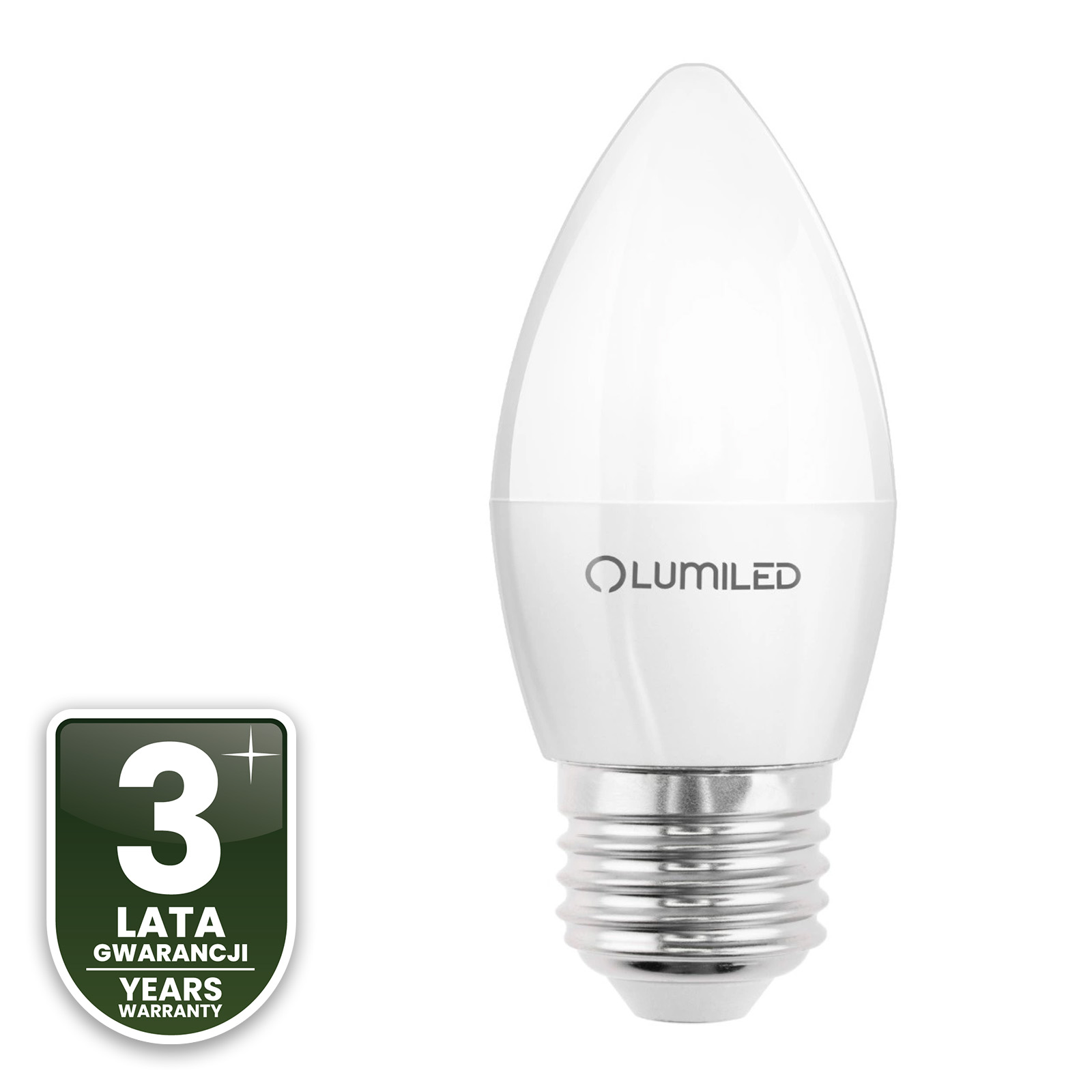 Żarówka LED E27 Świeczka B35 5W = 40W 470lm 3000K Ciepła 180° LUMILED - czwarta cecha produktu