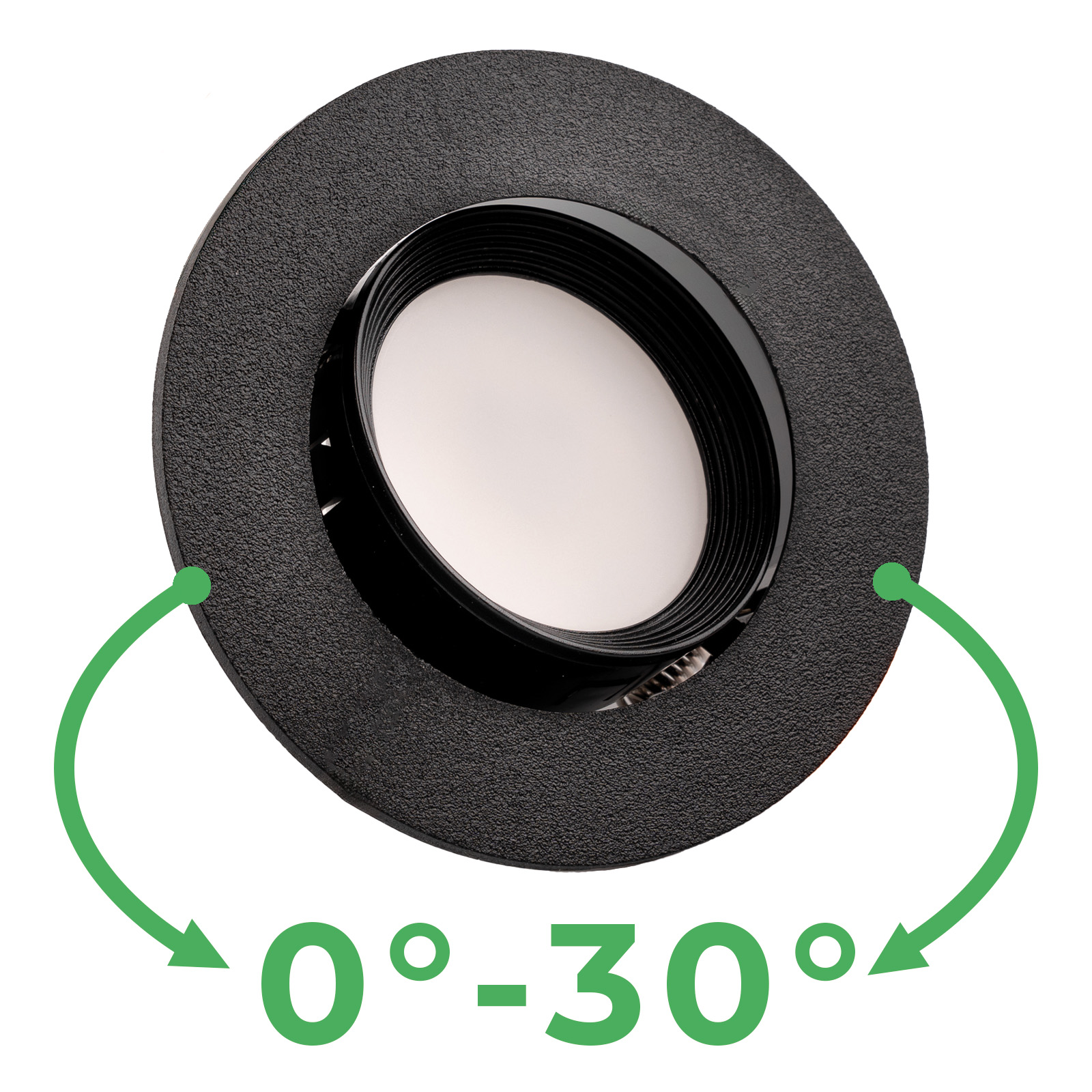 Oprawa Halogenowa Podtynkowa Ruchoma Okrągła Czarna GU10 MR16 VENTUS Lumiled - pierwsza cecha produktu