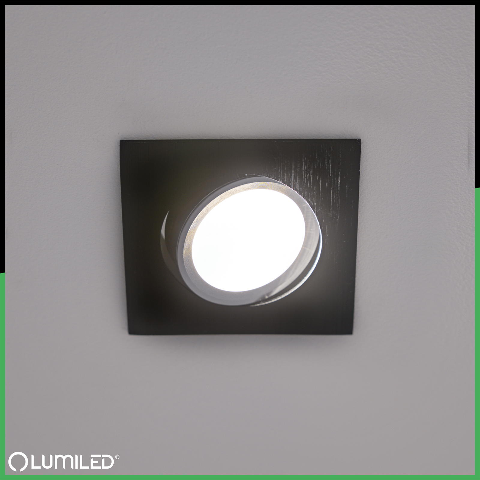 Oprawa Halogenowa Podtynkowa Lampa Sufitowa Kwadrat Ruchoma GU10 MR16 Czarna TRIAM LUMILED - trzecia cecha produktu
