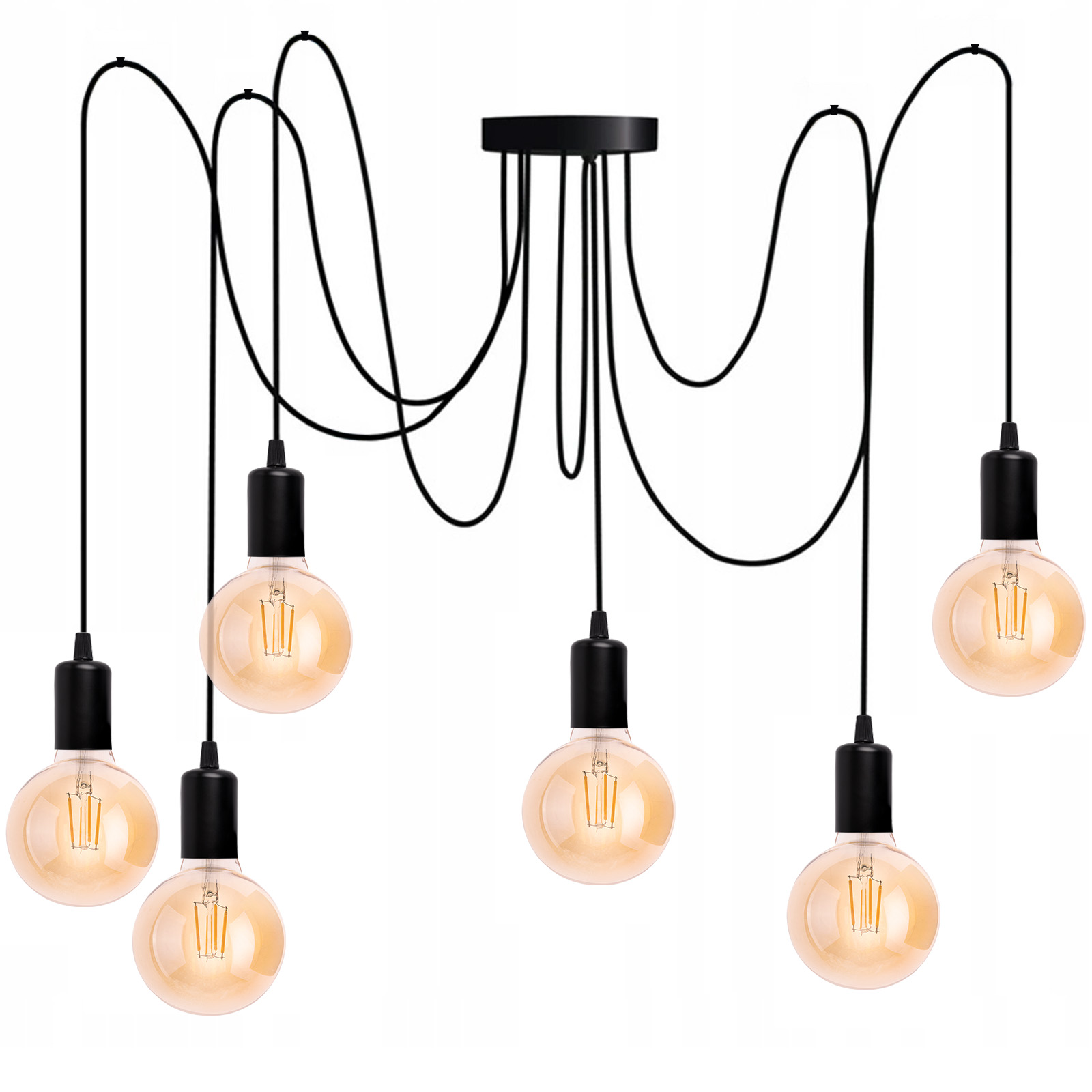 Lampa wisząca sufitowa ARANE PAJĄK 6 ramion do LED 6x E27 LUMILED - główne zdjęcie produktu