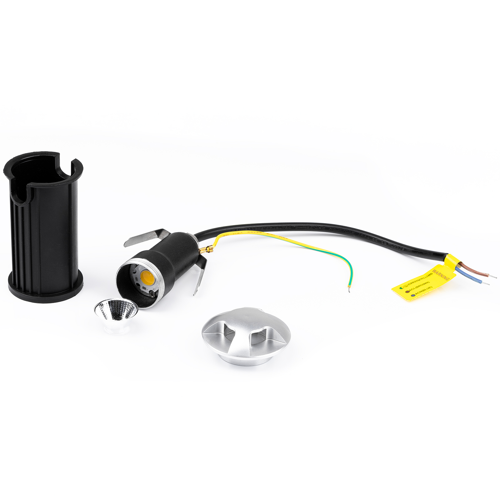 Oprawa Najazdowa Lampa Dogruntowa Schodowa LED IP44 Srebrna LUMILED - skład produktu