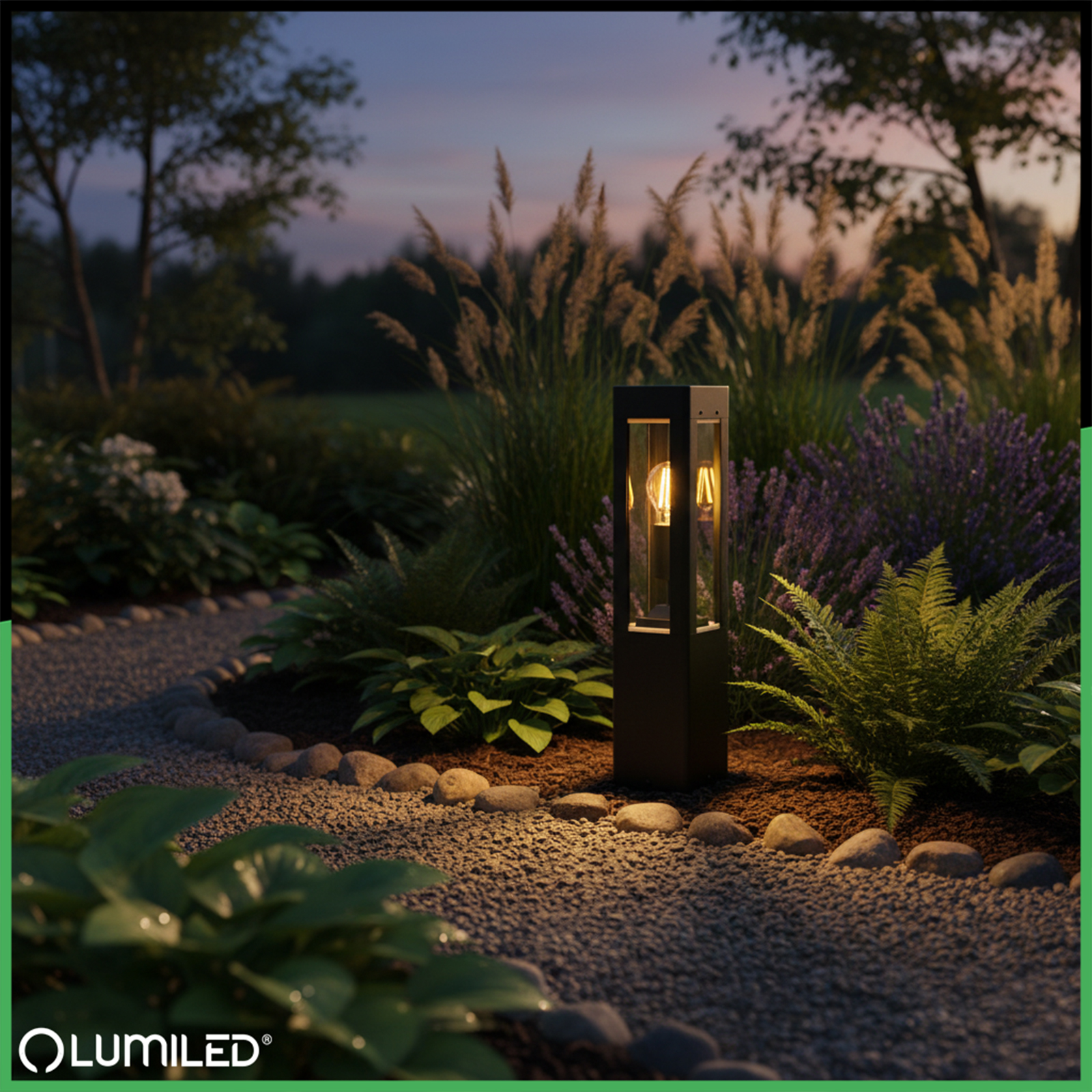 Lampa Ogrodowa Zewnętrzna Aluminium Czarna Oprawa E27 IP44 SŁUPEK 50cm TILIA LUMILED - obszar zastosowań