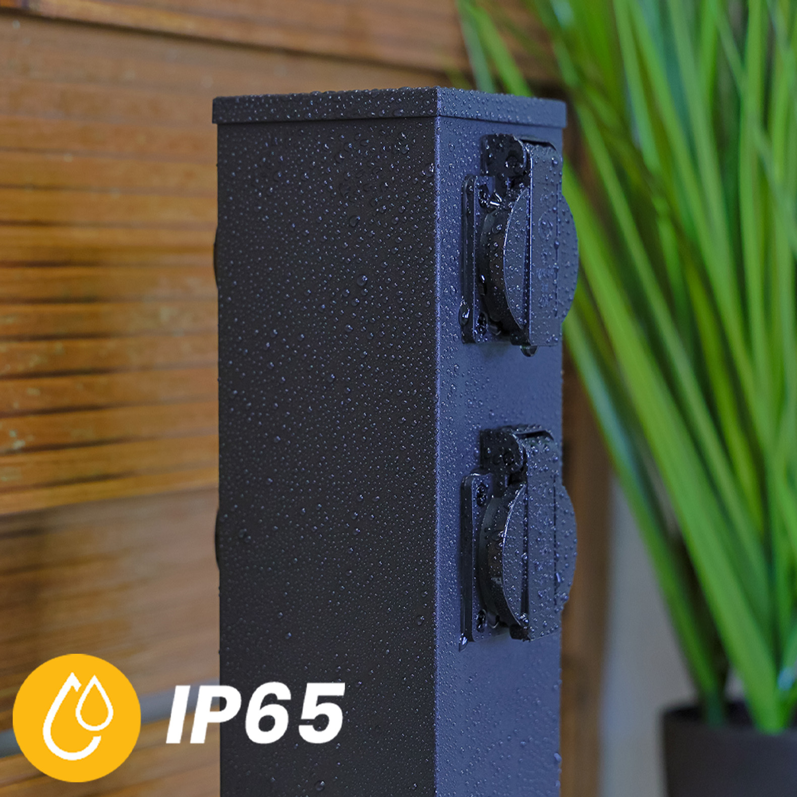 Słupek Ogrodowy IBERI Zewnętrzny Stojący 230V 40cm 4x Gniazdo Sieciowe LUMILED - pierwsza cecha produktu