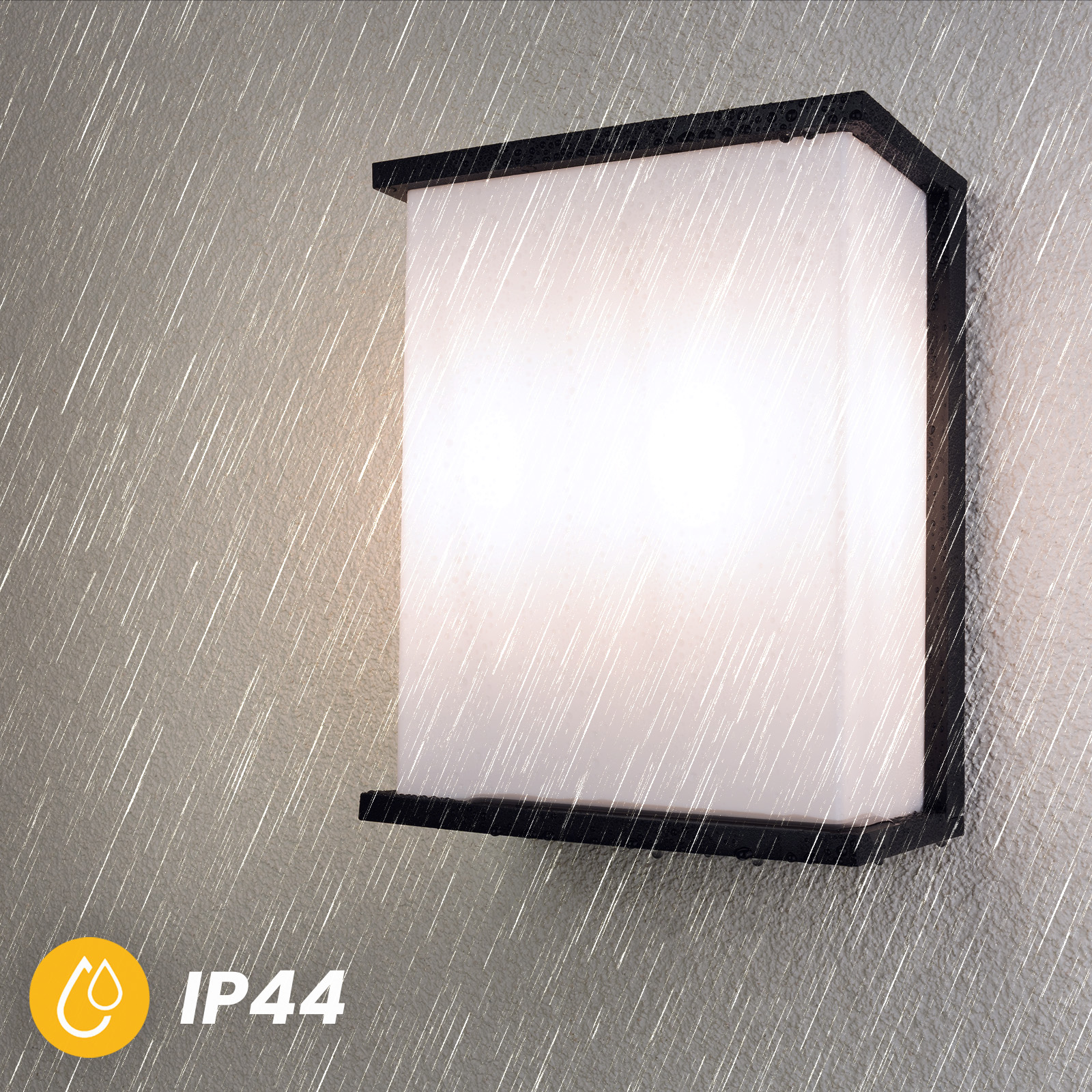 Lampa Ogrodowa Zewnętrzna Ścienna Kinkiet Elewacyjny 2x E27 Prostokątny LEVIS LUMILED - trzecia cecha produktu