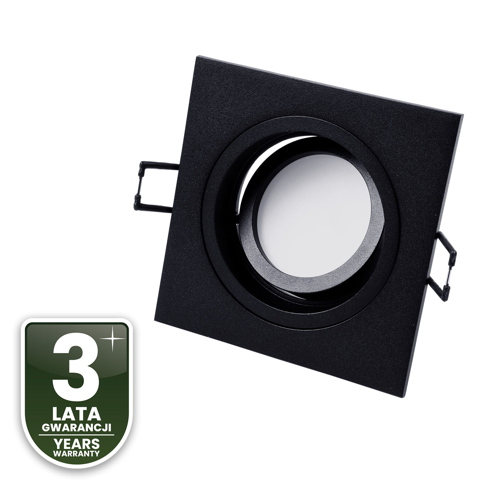 Oprawa HALOGENOWA Podtynkowa Ruchoma GU10 MR16 Kwadrat Czarna CASSIO LUMILED - czwarta cecha produktu