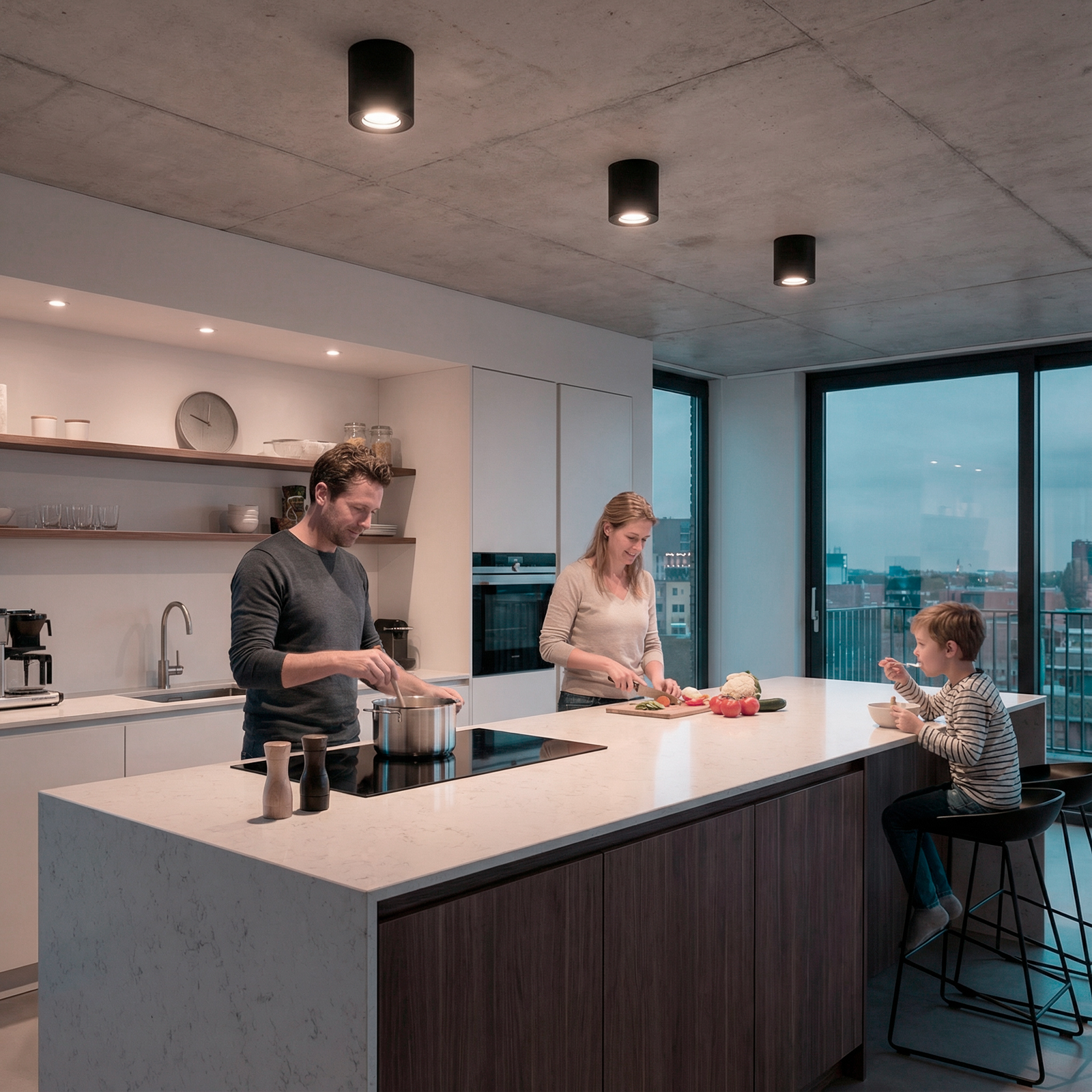 Oprawa Natynkowa HALOGENOWA Spot Tuba Lampa Sufitowa EGIO GU10 Okrągła Czarna LUMILED - obszar zastosowań