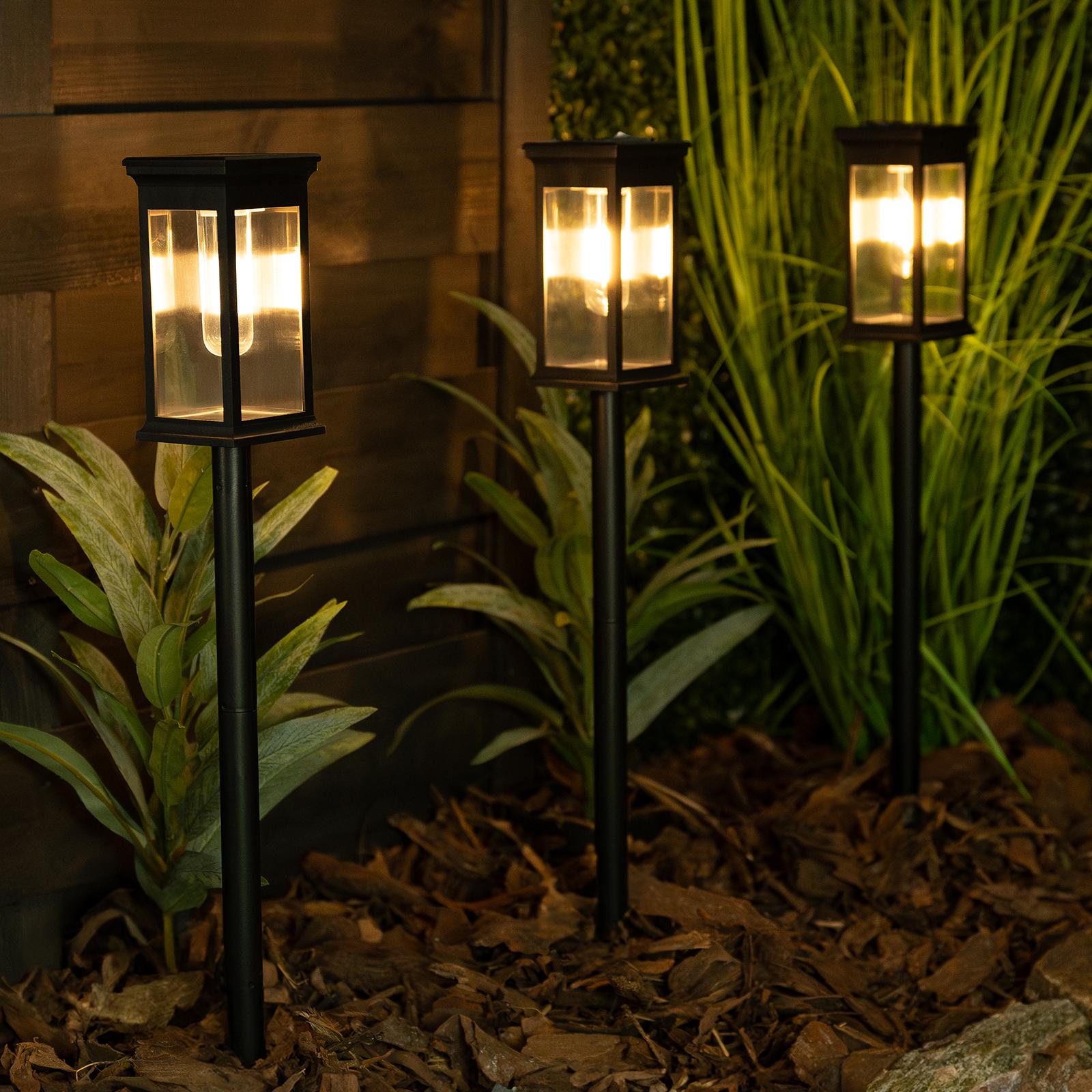 Lampa Solarna LED DOREA Ogrodowa Zewnętrzna Wbijana IP65 Ozdobna Lampka Słupek LUMILED - aranżacja