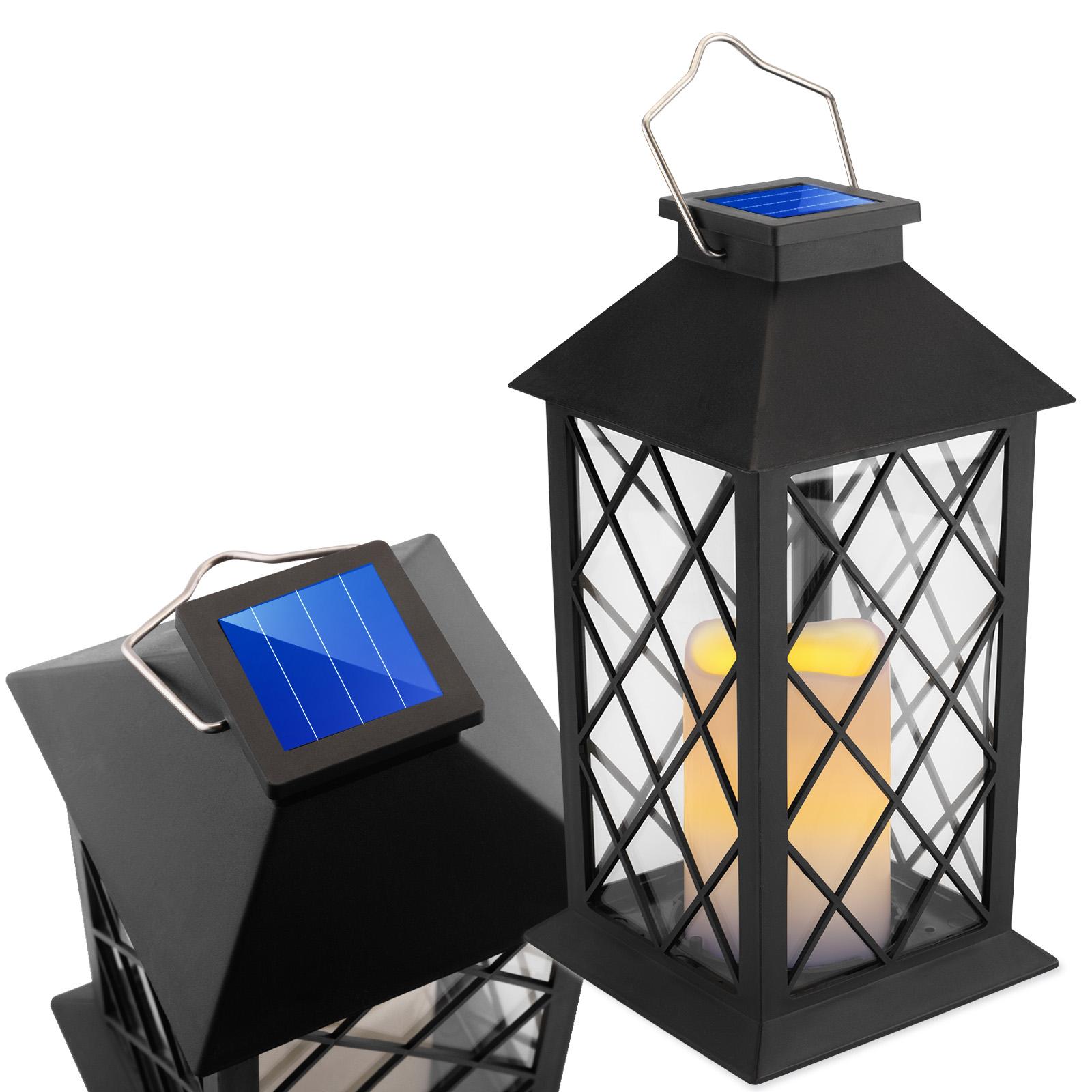 Lampa Solarna Ogrodowa LED Stojąca Latarnia LIRIO 2 IP44 Wisząca Czarna Latarenka LUMILED - główne zdjęcie produktu