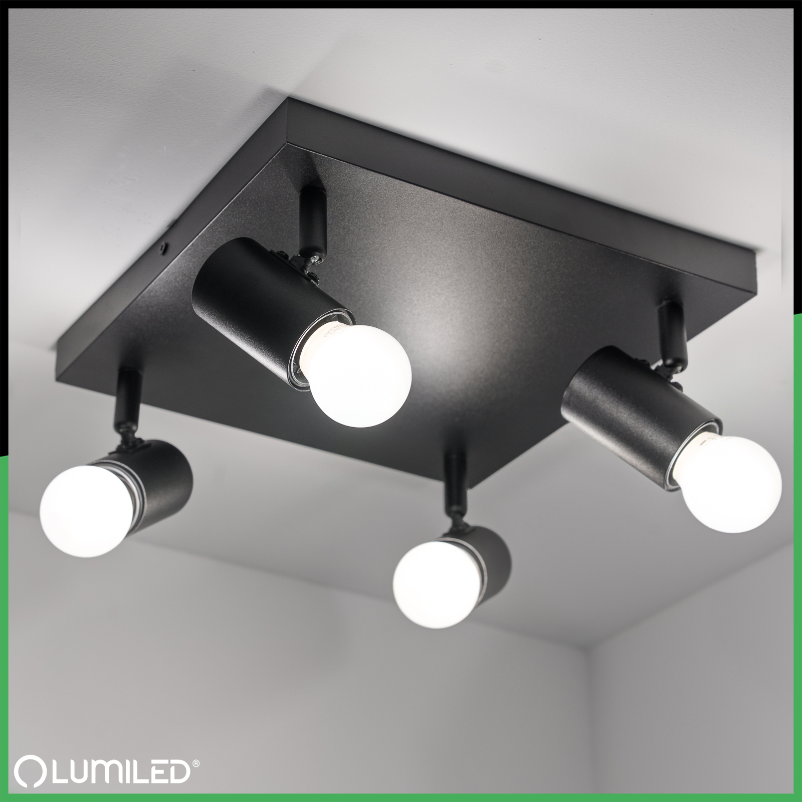Lampa Sufitowa Plafon SPOT TUBA Reflektor Oprawa Halogenowa 4x E27 GLASA LUMILED - trzecia cecha produktu