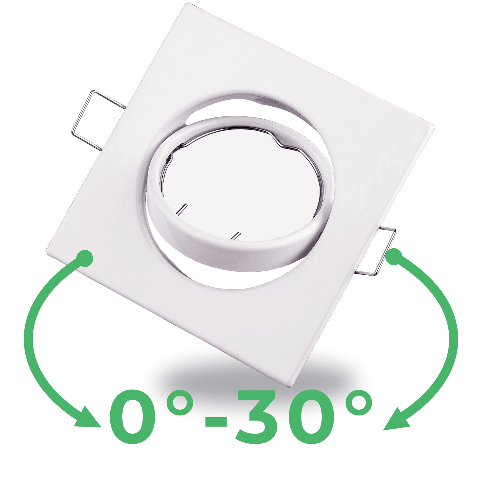 Oprawa HALOGENOWA Podtynkowa Ruchoma Kwadrat PICTOR Biała Blacha MR16 GU10 - pierwsza cecha produktu