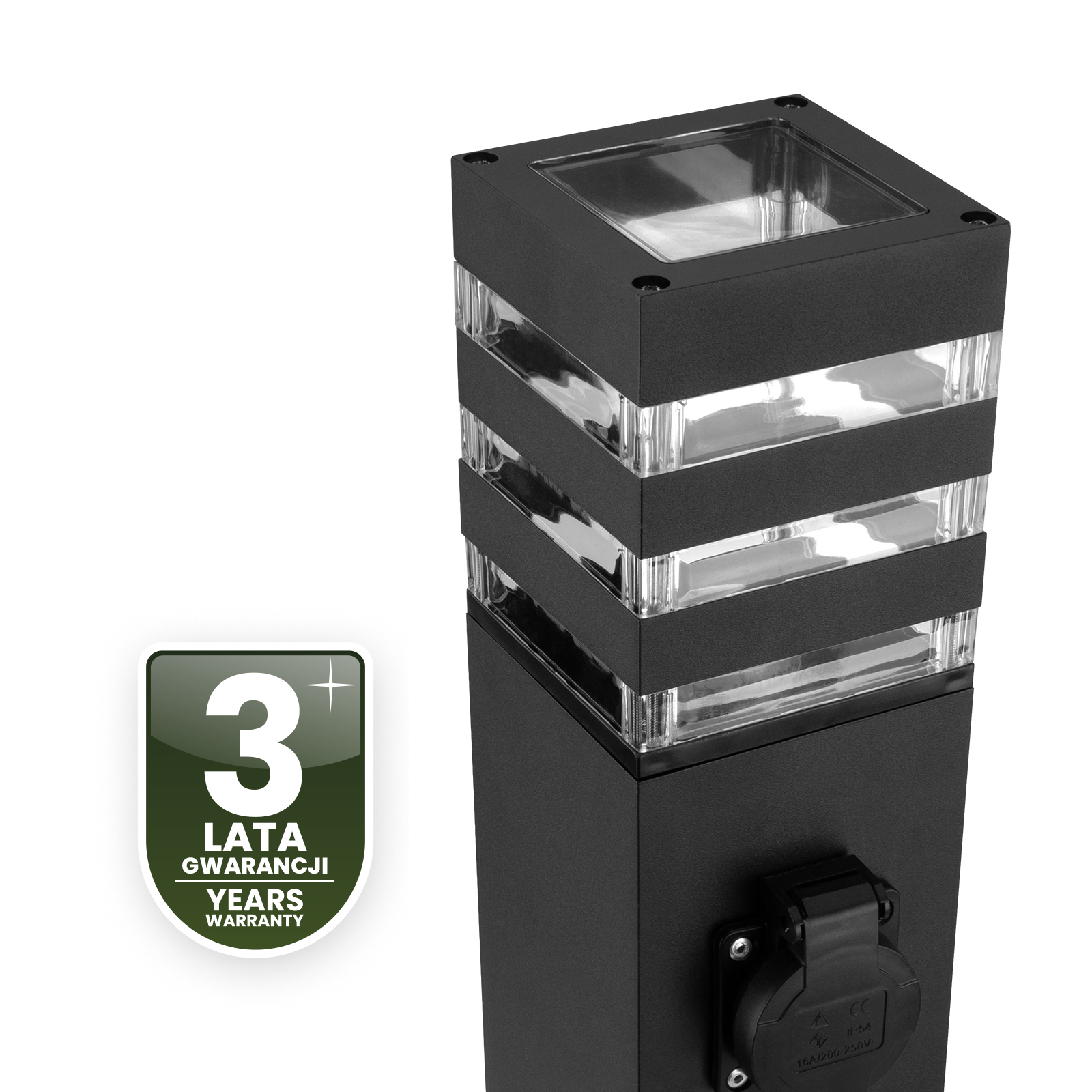 Lampa Ogrodowa Słupek Zewnętrzny Stojący E27 LED z Gniazdem TAXUS 2 80cm LUMILED - czwarta cecha produktu