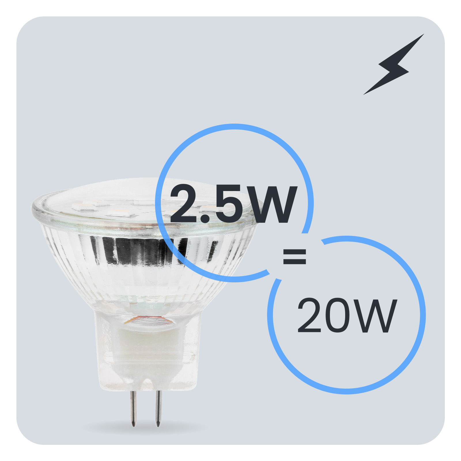 Żarówka LED GU4 Reflektor MR11 2,5W = 20W 220lm 4000K Neutralna 120° LUMILED - trzecia cecha produktu