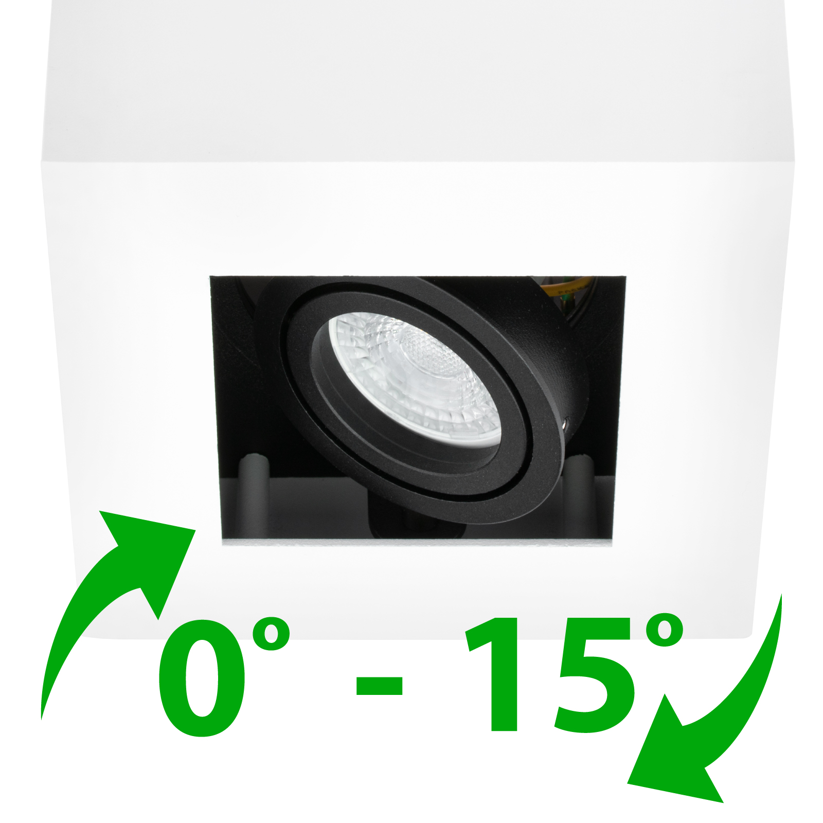 Oprawa Natynkowa HALOGENOWA Ruchoma SPOT GU10 Kwadrat Biała AURI LUMILED - trzecia cecha produktu