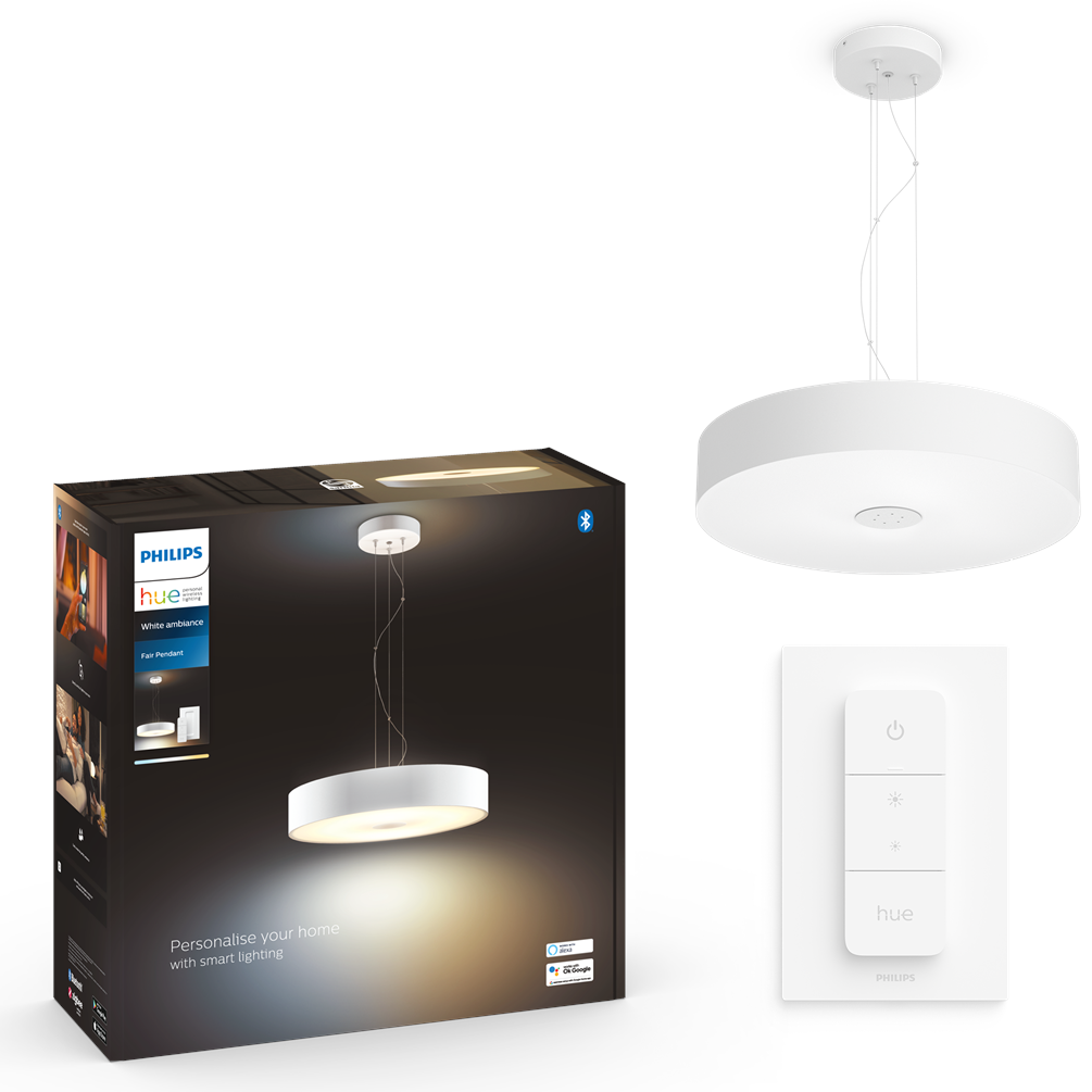 Lampa Wisząca Sufitowa LED 25W 2900lm IP20 White Ambiance TW Biała 44cm  Inteligentna SMART Zigbee Bluetooth Fair Philips HUE - główne zdjęcie produktu