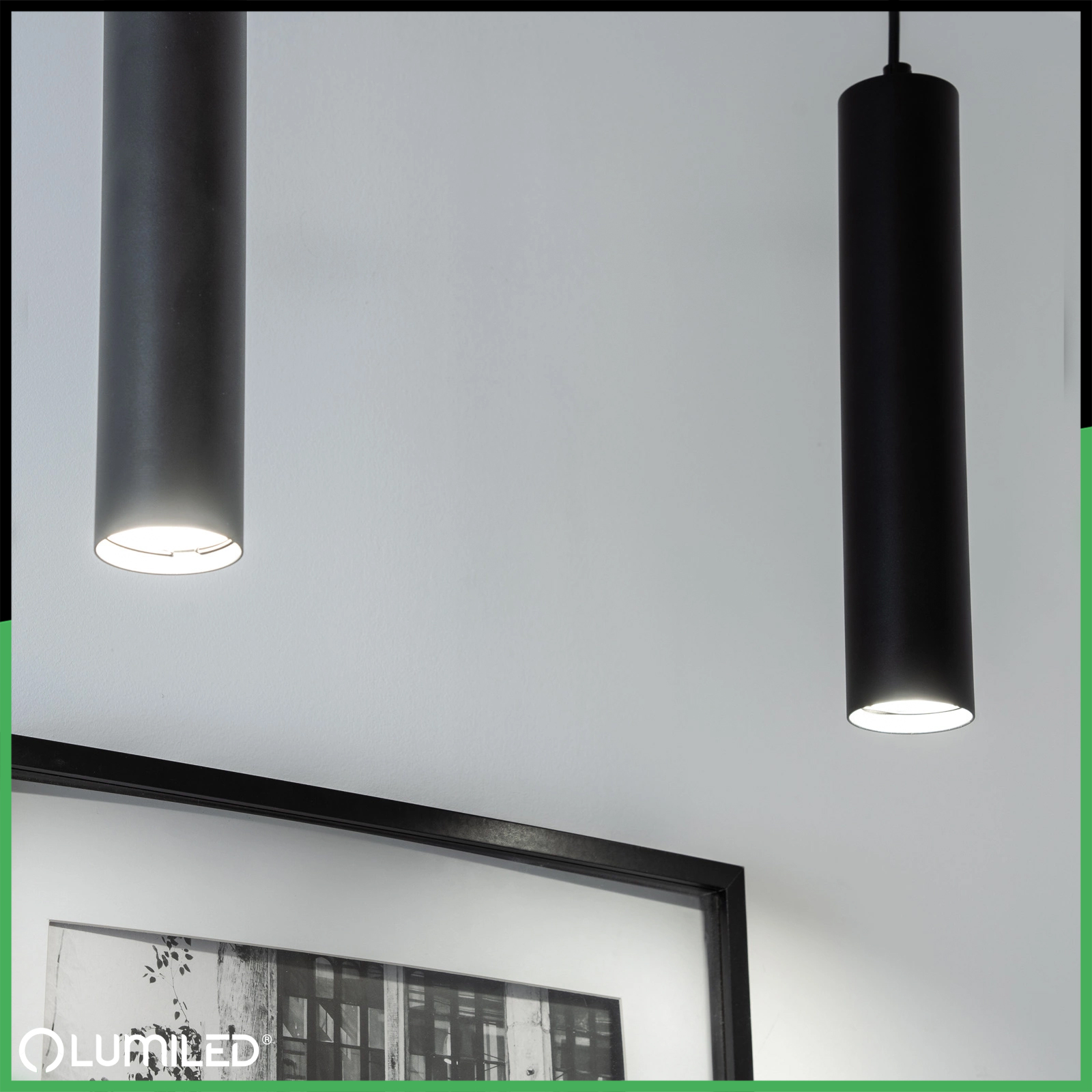 Lampa Wisząca Sufitowa Zwis 29cm Reflektor GU10 LED SOPLO Czarny LUMILED - trzecia cecha produktu