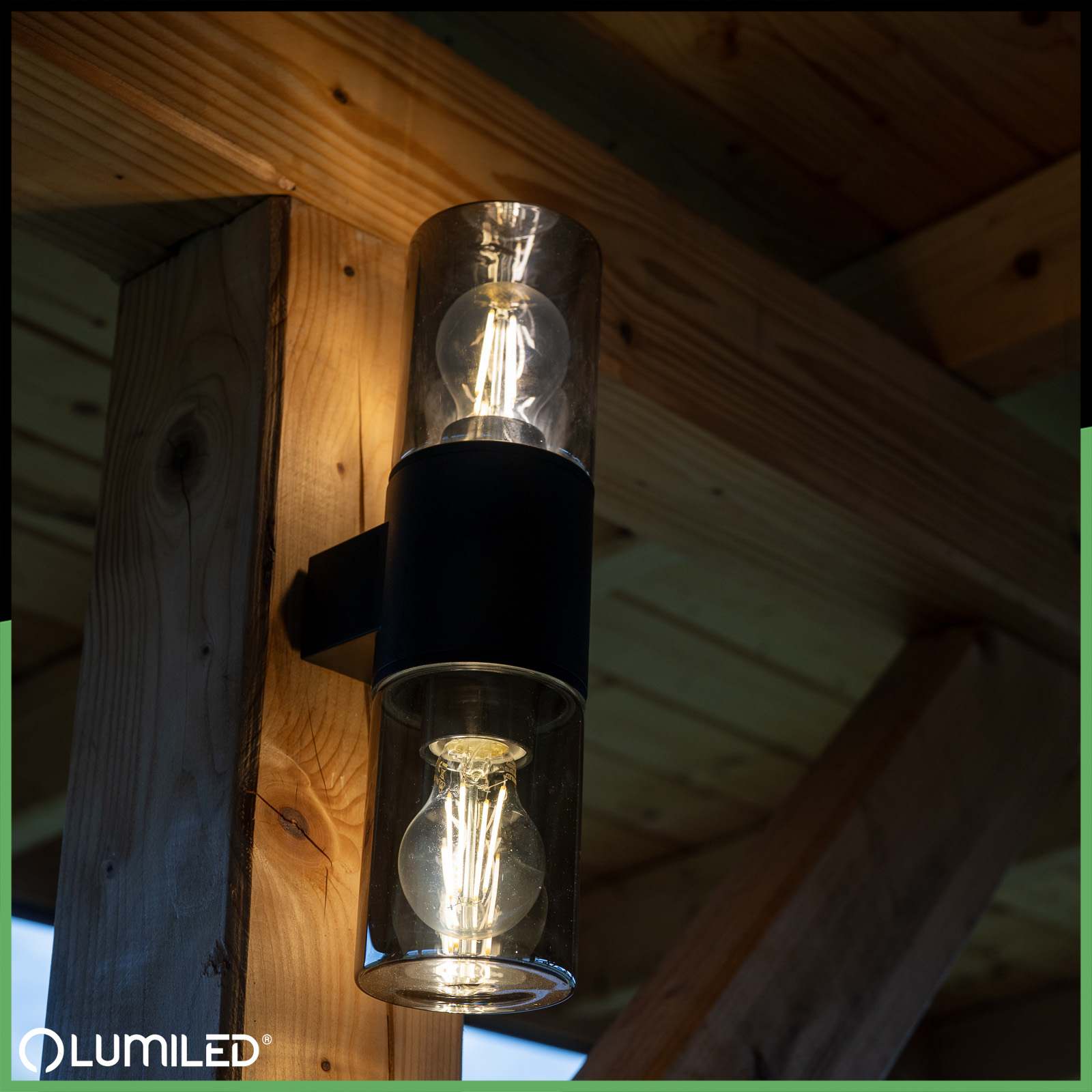 Lampa Ogrodowa Ścienna Zewnętrzna Kinkiet Elewacyjny 2x E27 SALVIA LUMILED - trzecia cecha produktu