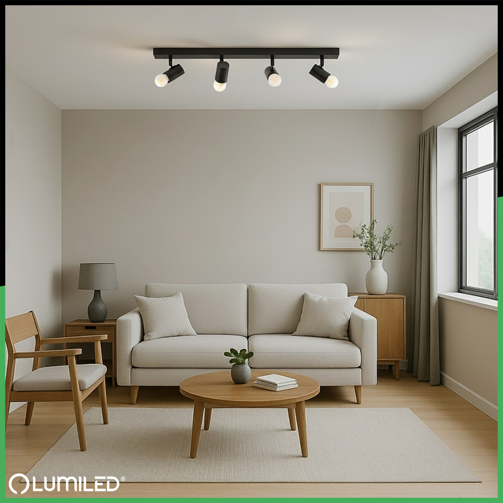 Lampa Sufitowa SPOT TUBA Reflektor Oprawa Halogenowa 4x E27 GLASA LUMILED - obszar zastosowań