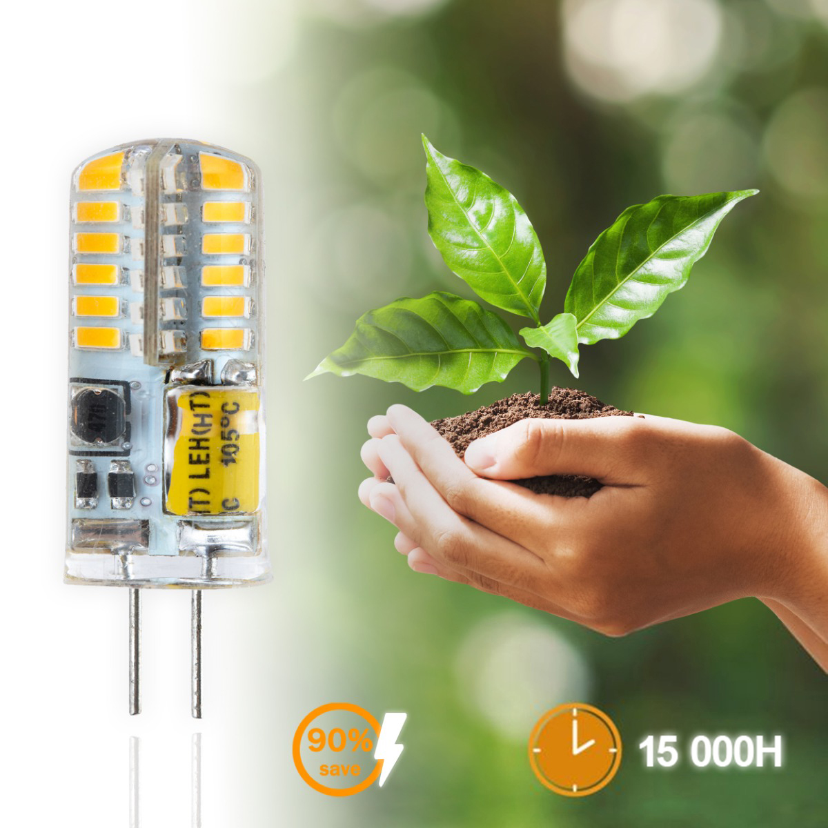 Żarówka LED G4 Kapsułka 4W = 30W 380lm 6500K Zimna 360° 12V LUMILED - druga cecha produktu