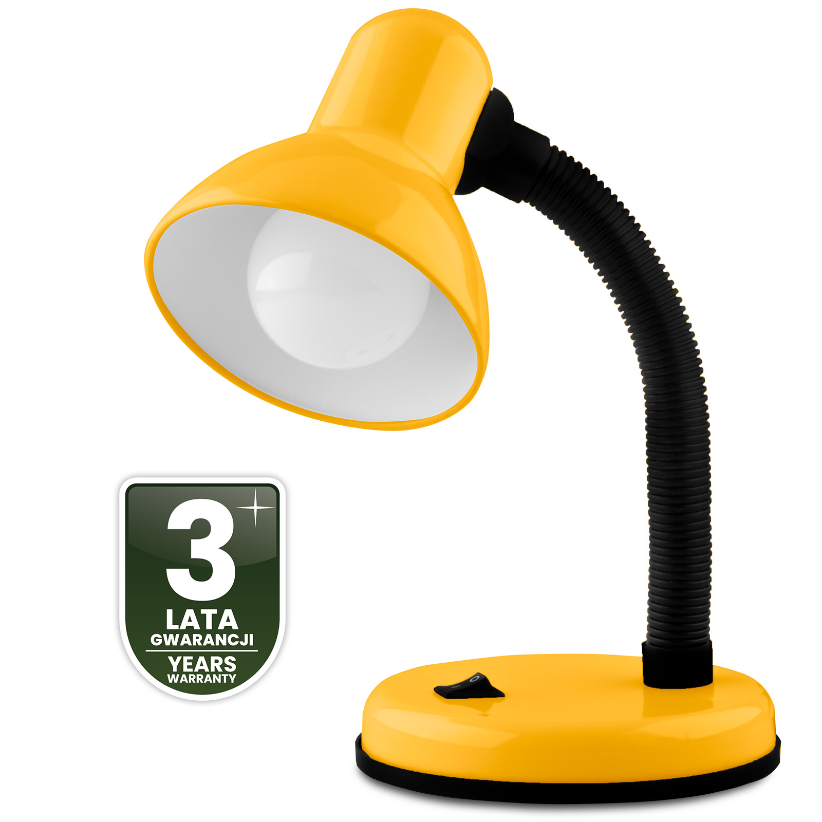 Lampka Biurkowa Stołowa Regulowana SARA Szkolna Nocna E27 Żółta LUMILED - czwarta cecha produktu