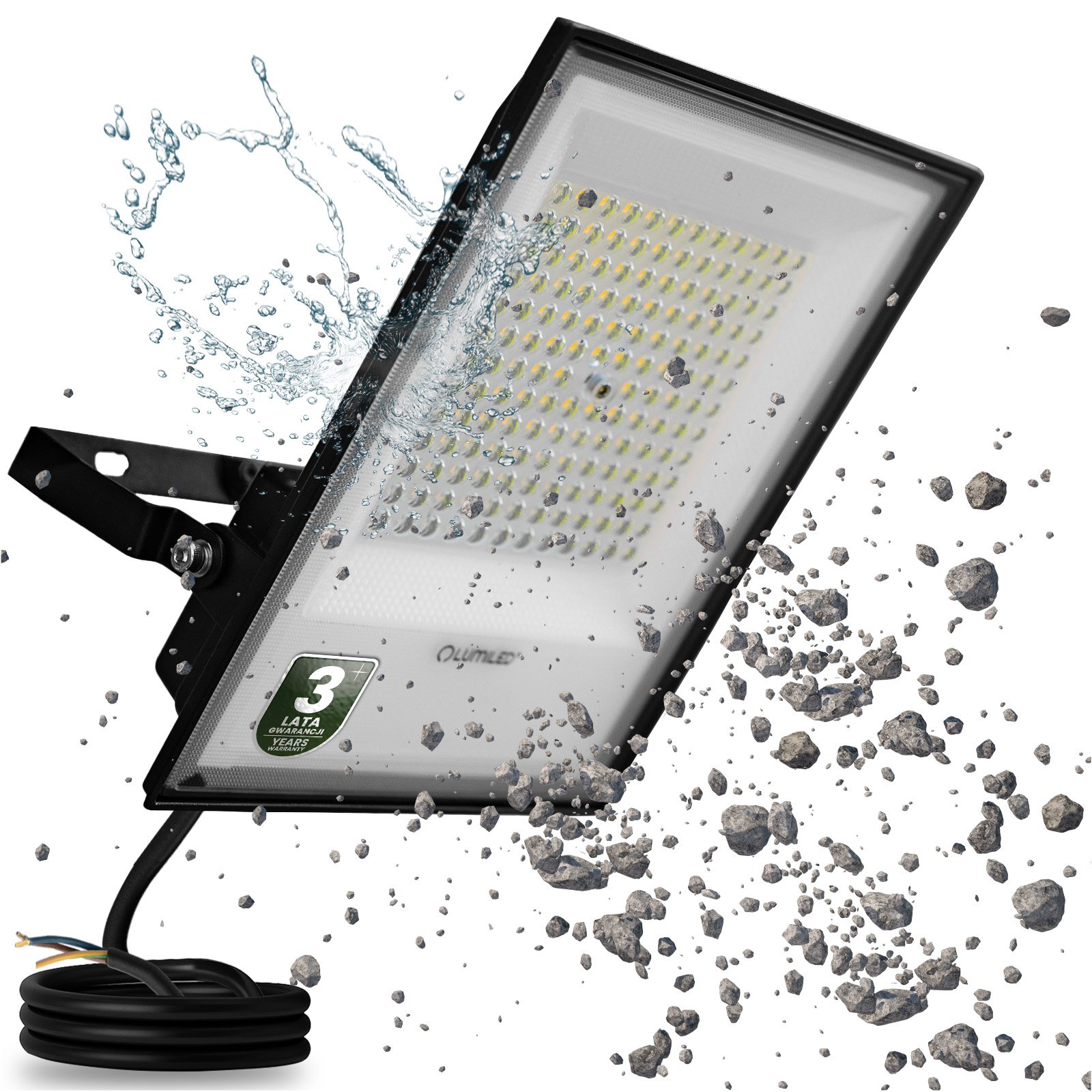 Naświetlacz LED Zewnętrzny BRIGHT Wodoodporny 50W 5500lm 4000K IP65 LUMILED - główne zdjęcie produktu