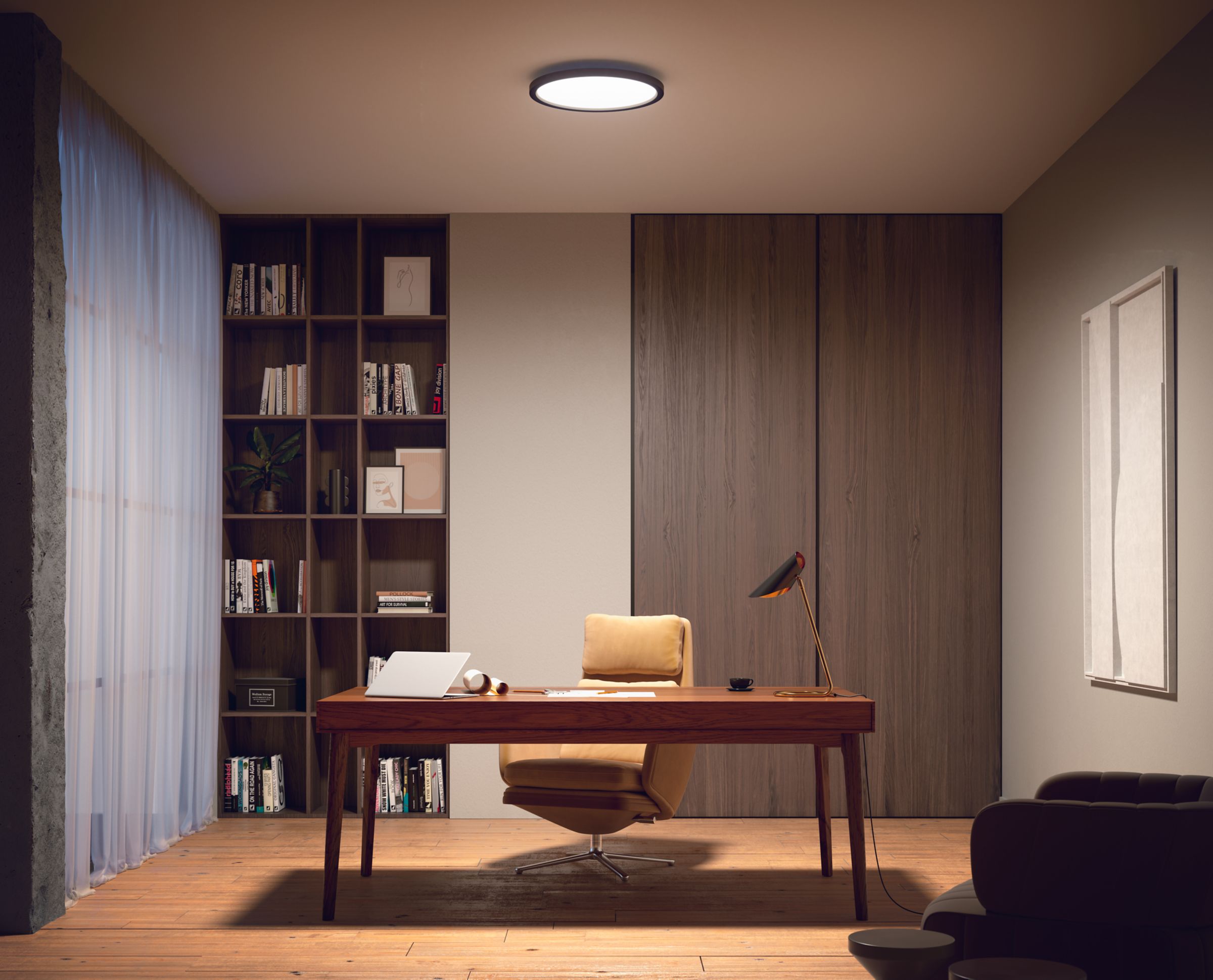 Plafon LED Lampa Sufitowa Natynkowa 21W 2450lm IP20 White Ambiance TW Czarna 39.5cm Inteligentna SMART Zigbee Bluetooth Aurelle Philips HUE - obszar zastosowań