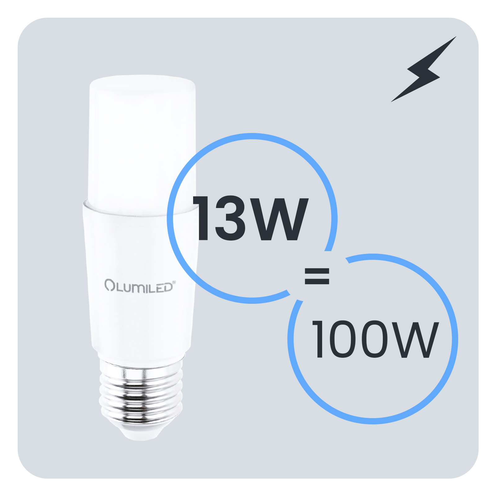 Żarówka LED E27 Tubularna T45 13W = 100W 1521lm 3000K Ciepła 200° LUMILED - trzecia cecha produktu