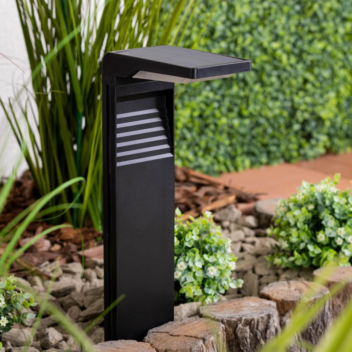 Lampa Solarna Ogrodowa LED Wbijana Słupek HORIUS 4000K IP44 LUMILED - aranżacja