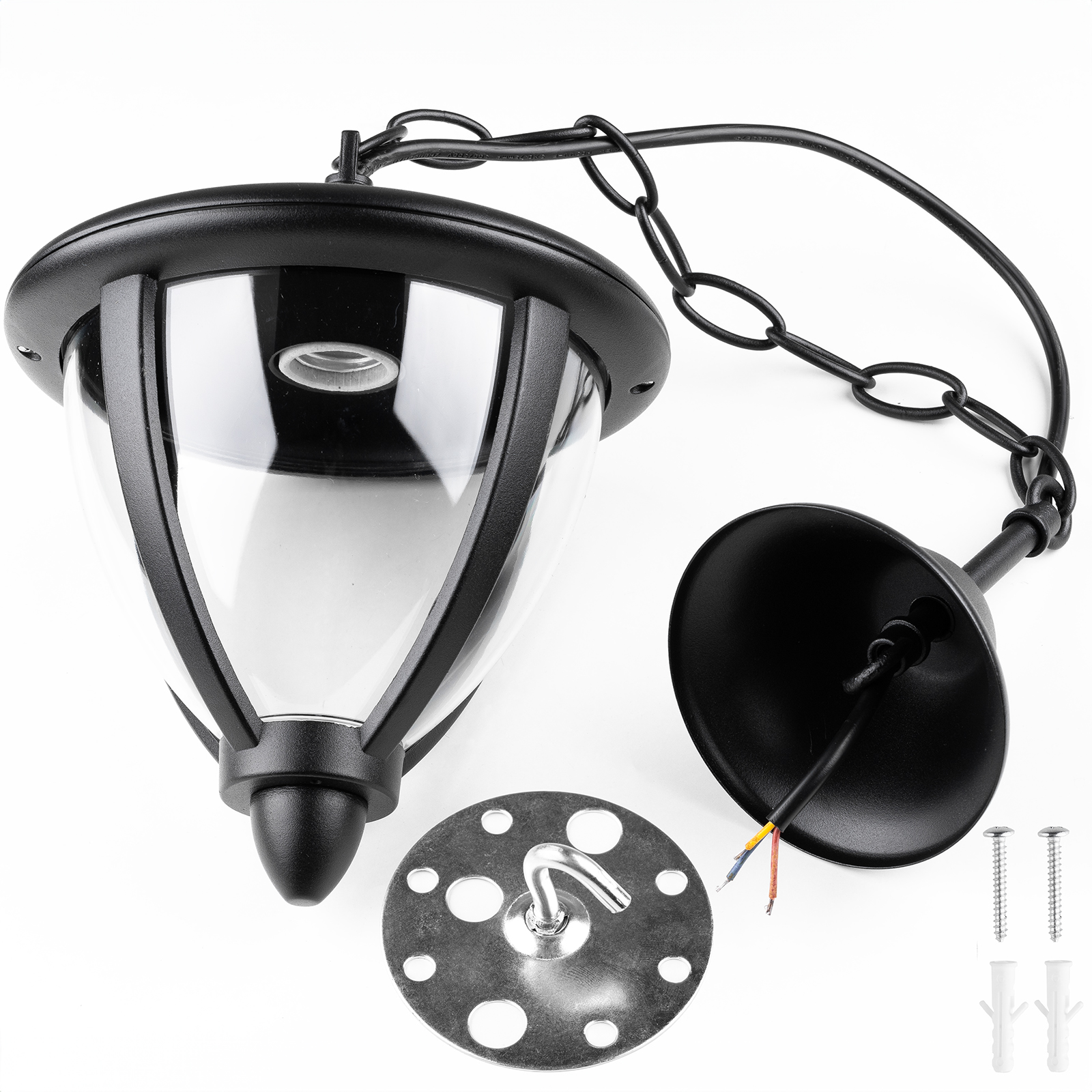 Lampa Ogrodowa Wisząca E27 LED Latarnia ARETOS LUMILED - skład produktu