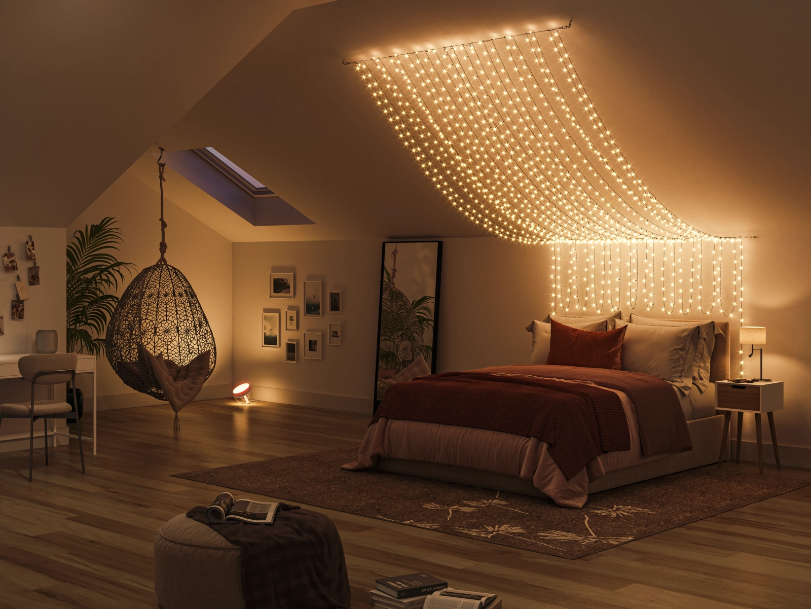 Lampki Choinkowe Zewnetrzne LED 40m 28W 500LED IP44 Girlanda White and Color Ambiance RGB + TW Inteligentna SMART Zigbee Bluetooth Festavia Philips HUE - druga cecha produktu