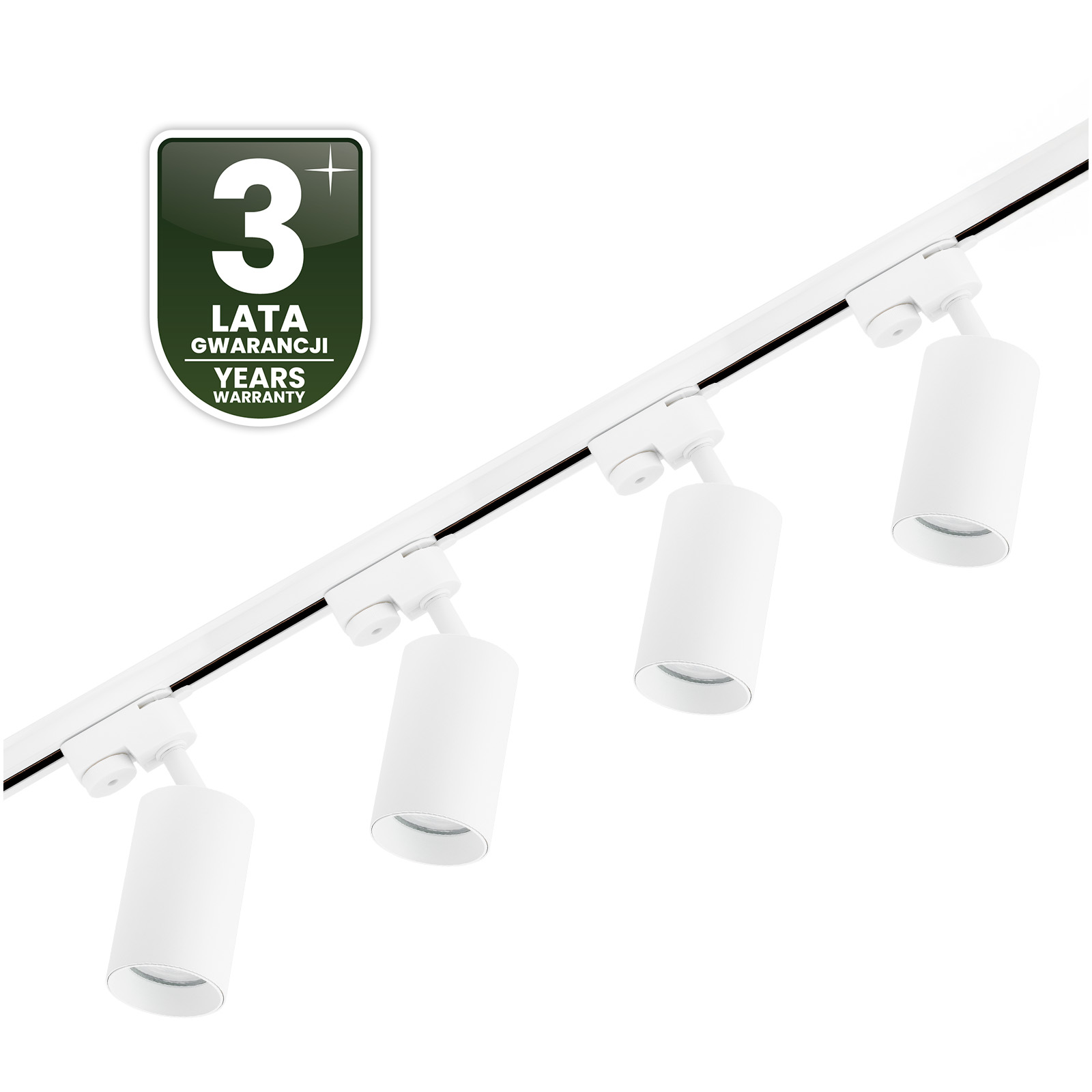 Zestaw Szyna Oświetleniowa Szynoprzewód 2m + 4x Reflektor Szynowy SAGI GU10 Biały LUMILED - czwarta cecha produktu