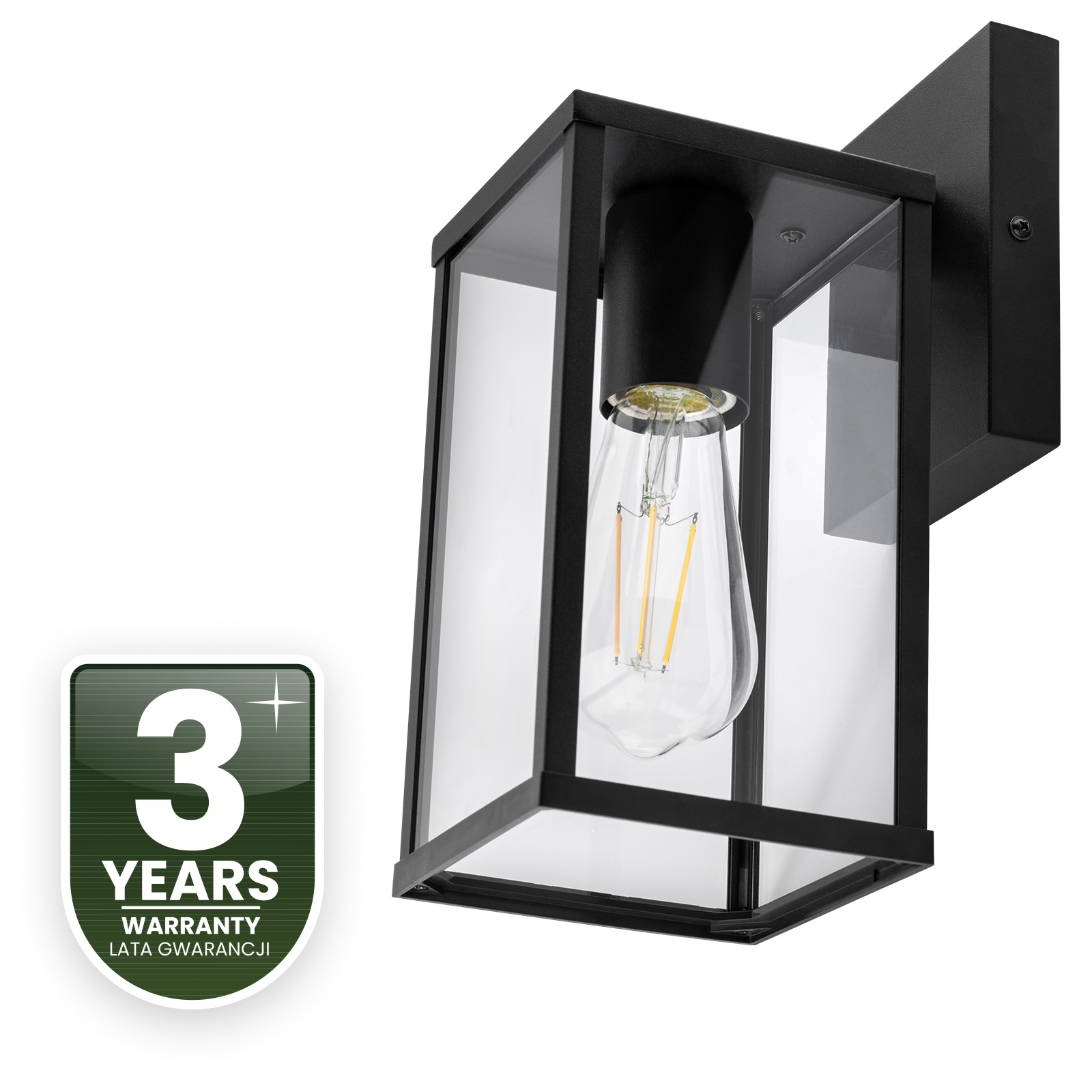 Kinkiet Ogrodowy Elewacyjny Zewnętrzny Lampa Ścienna E27 BRASSI LUMILED - trzecia cecha produktu