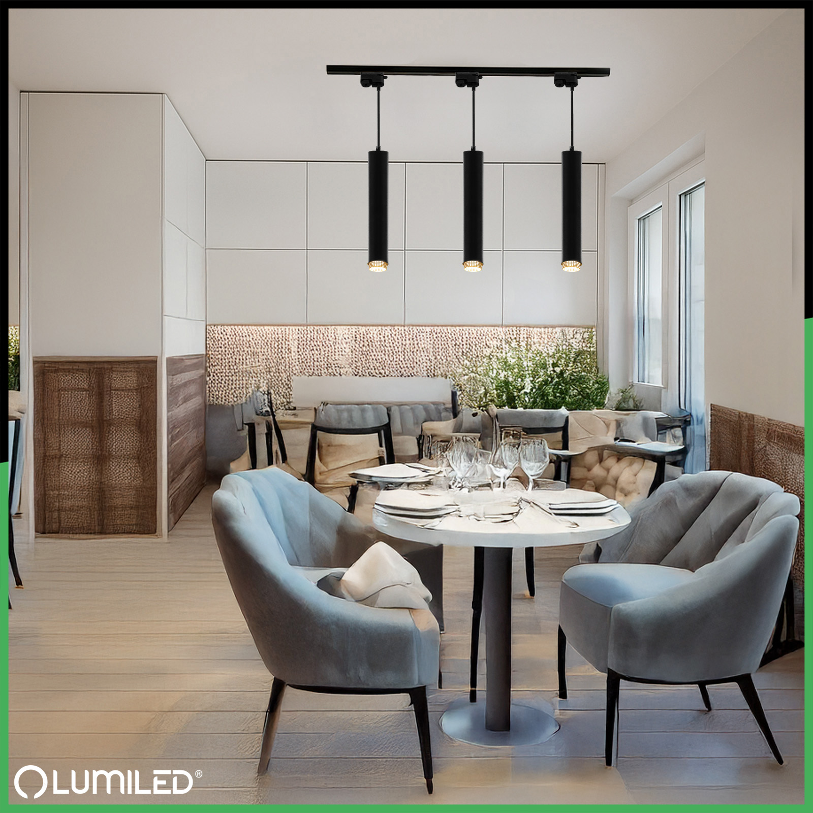 Lampa Wisząca Sufitowa Zwis 29cm Reflektor GU10 LED ELIGIS Czarny LUMILED - obszar zastosowań