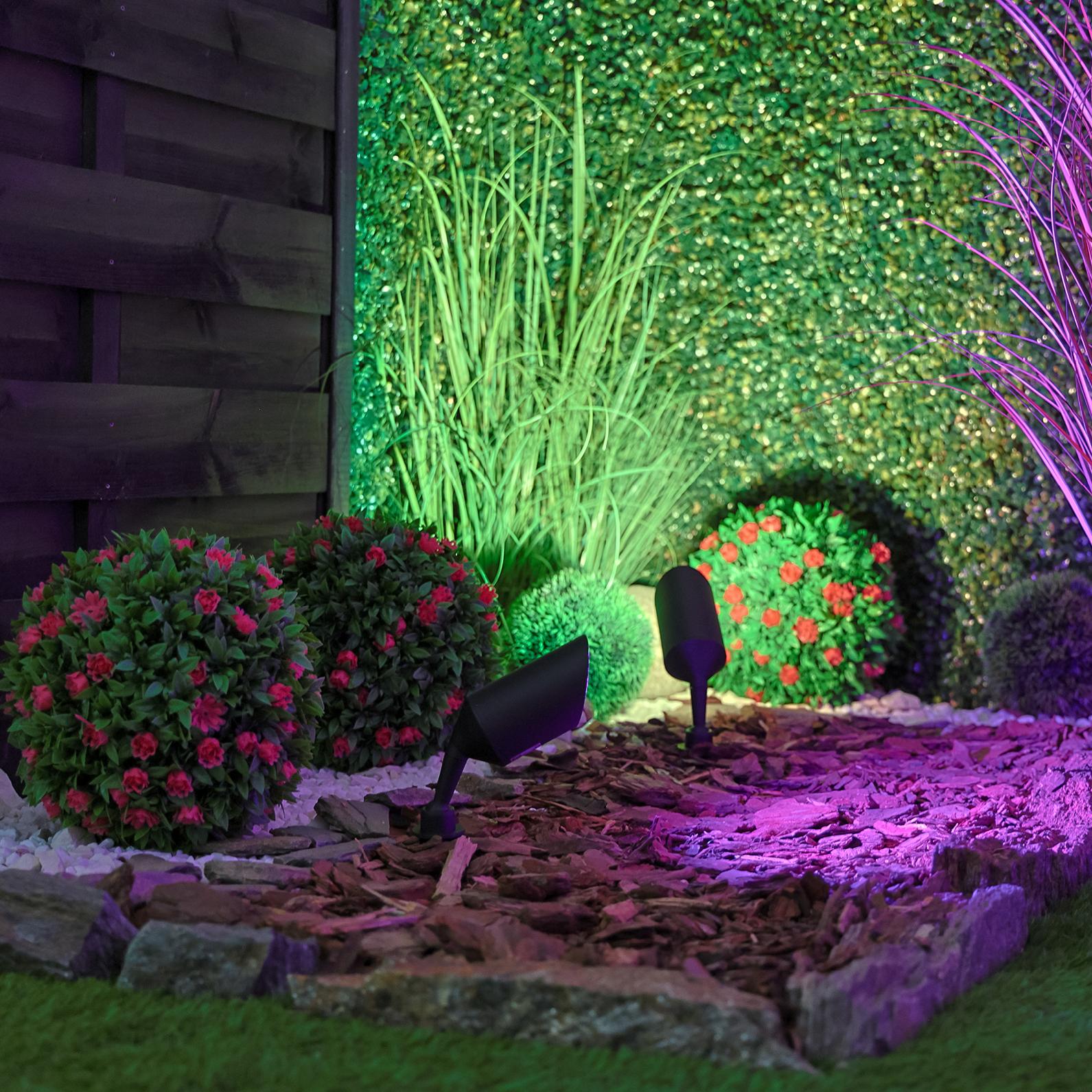 Lampa Ogrodowa Zewnętrzna LED GU10 Reflektor Wbijana IP65 GARTI Przewód LUMILED - aranżacja
