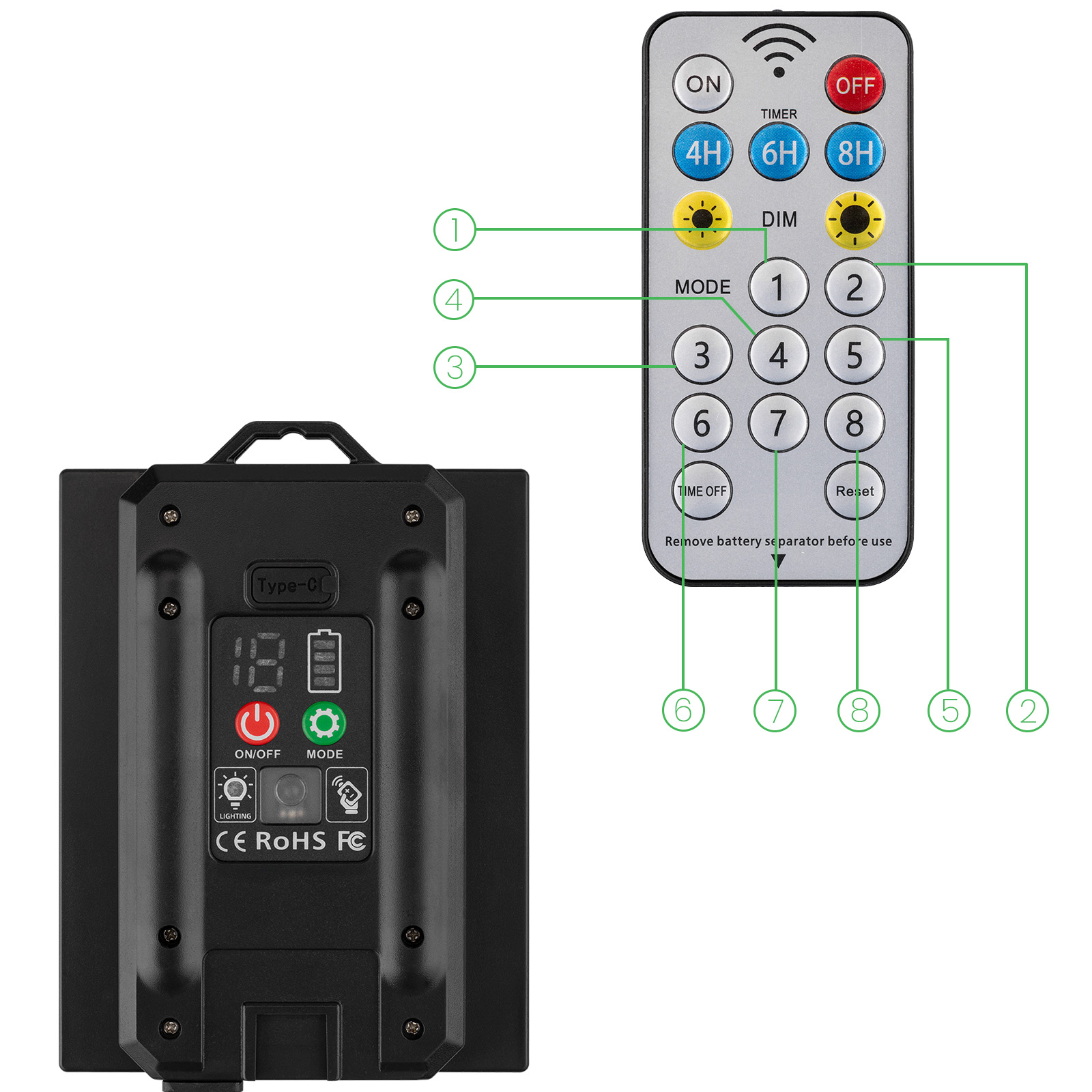 Girlanda Solarna Ogrodowa 30x LED Ozdobne Kuleczki 15,05m 2700K Ciepła + Pilot CALLIS2 LUMILED - czwarta cecha produktu