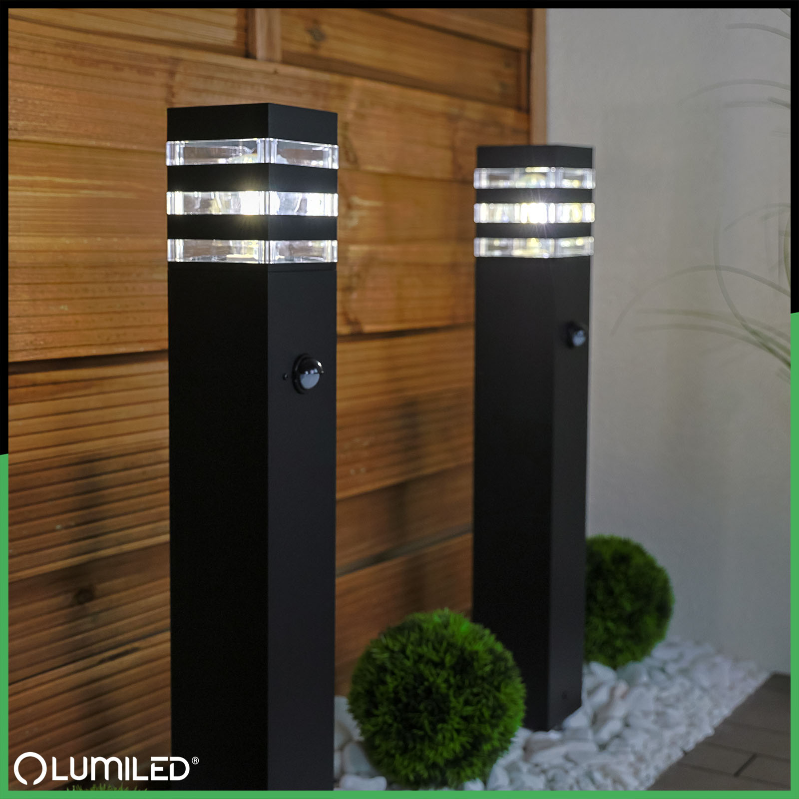 Lampa Ogrodowa Słupek Zewnętrzny Stojący E27 LED Czujnik Ruchu TAXUS 2 60cm LUMILED - obszar zastosowań