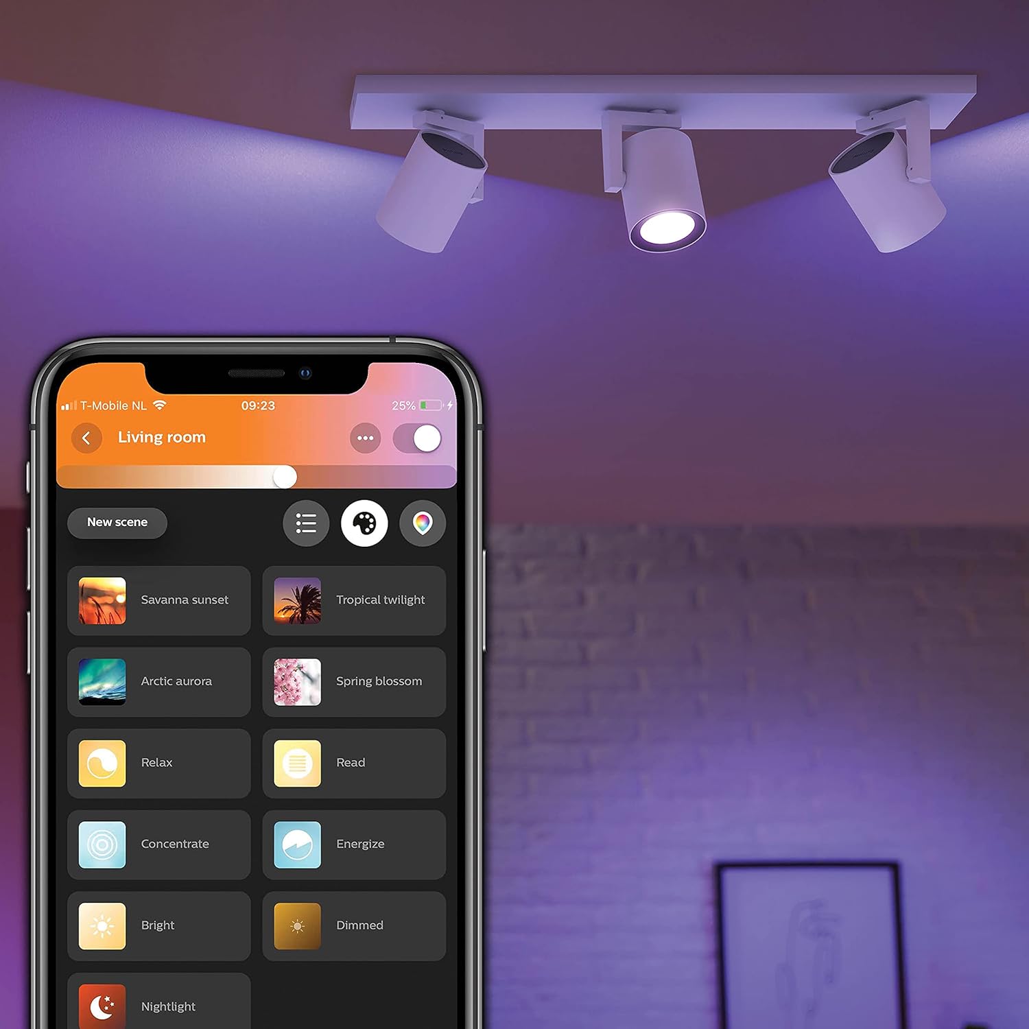 Lampa Sufitowa LED Reflektor 12.6W 1200lm IP20 White and Color Ambiance RGB + TW Biała Inteligentna SMART Zigbee Bluetooth Argenta Philips HUE - pierwsza cecha produktu