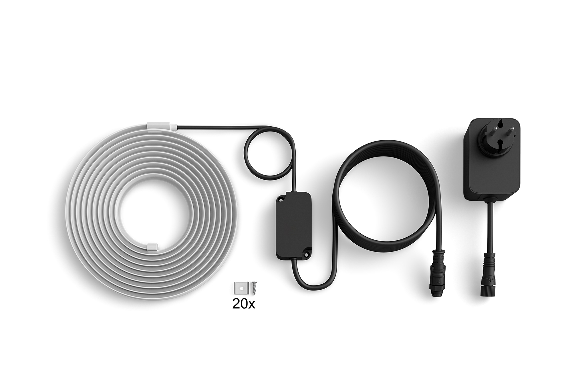 Taśma LED Pasek 5m 30W 3000lm IP67 White and Color Ambiance RGB + TW Biała Inteligentna SMART Zigbee Bluetooth Flux Strip Outdoor Philips HUE - skład produktu