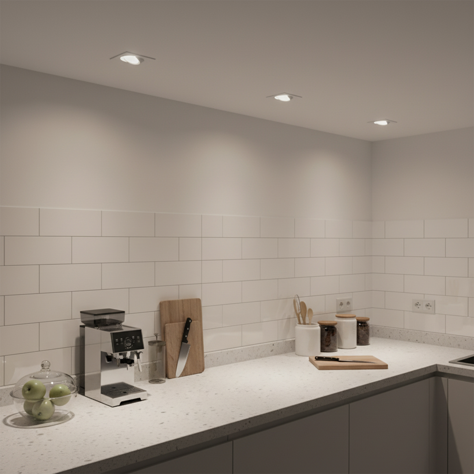 Oprawa HALOGENOWA Podtynkowa Ruchoma GU10 MR16 Kwadrat Biała CASSIO LUMILED - obszar zastosowań