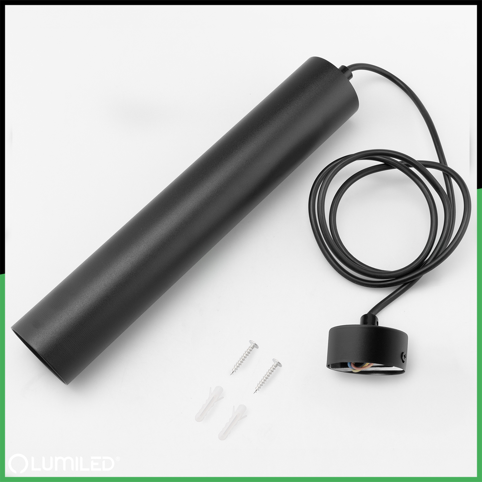 Lampa Wisząca Sufitowa Zwis 29cm Reflektor GU10 LED SOPLO Czarny LUMILED - skład produktu