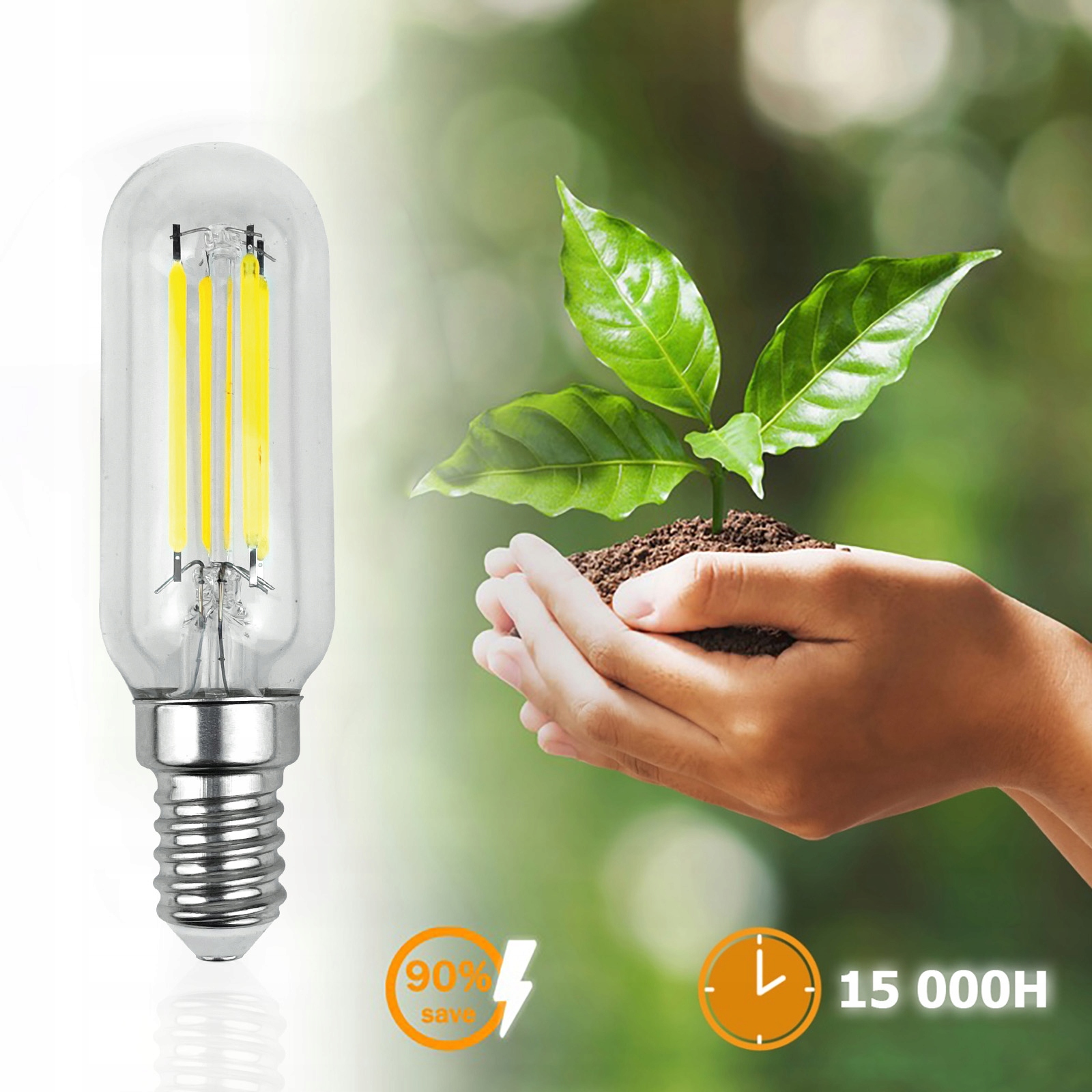 6x Żarówka LED E14 Edison ST26 4W = 40W 440lm 4000K Neutralna 360° FILAMENT LUMILED - druga cecha produktu