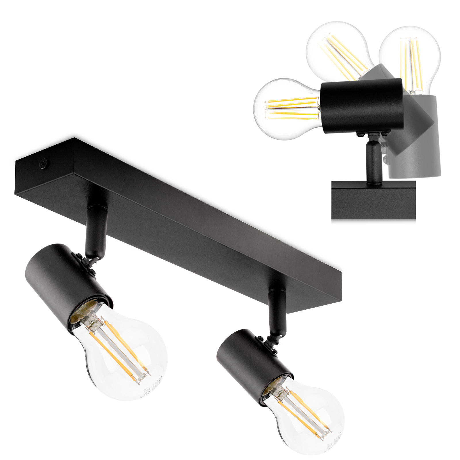 Lampa Sufitowa SPOT TUBA Reflektor Oprawa Halogenowa 2x E27 GLASA LUMILED - główne zdjęcie produktu