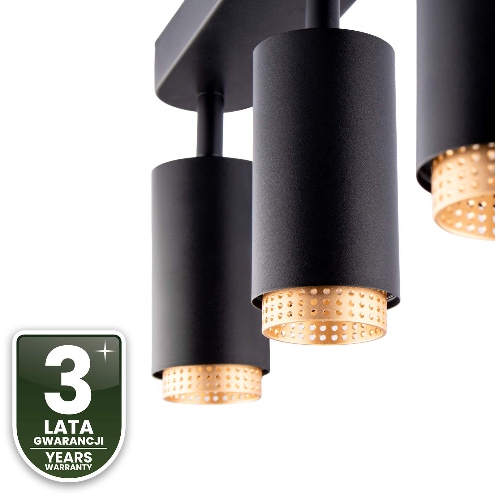 Lampa Sufitowa Reflektor LED 3x GU10 Tuba Spot ELIGIS Czarny LUMILED - czwarta cecha produktu