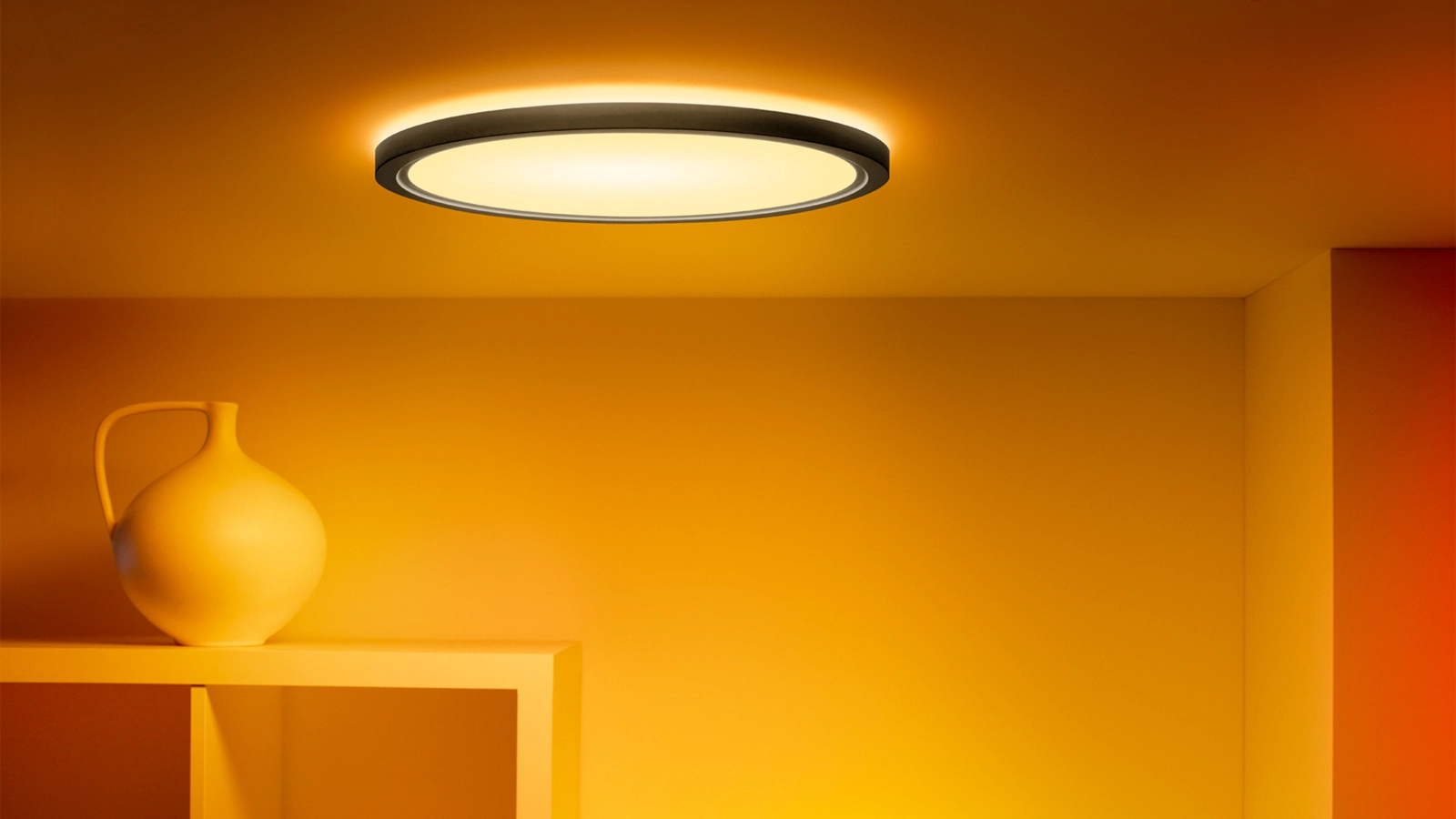 Plafon LED Lampa Sufitowa Natynkowa 22W 2600lm 2700-6500K RGB + TW 42.3cm Czarna Okrągła Inteligentna SMART WiFi Bluetooth Aplikacja Superslim WiZ - trzecia cecha produktu