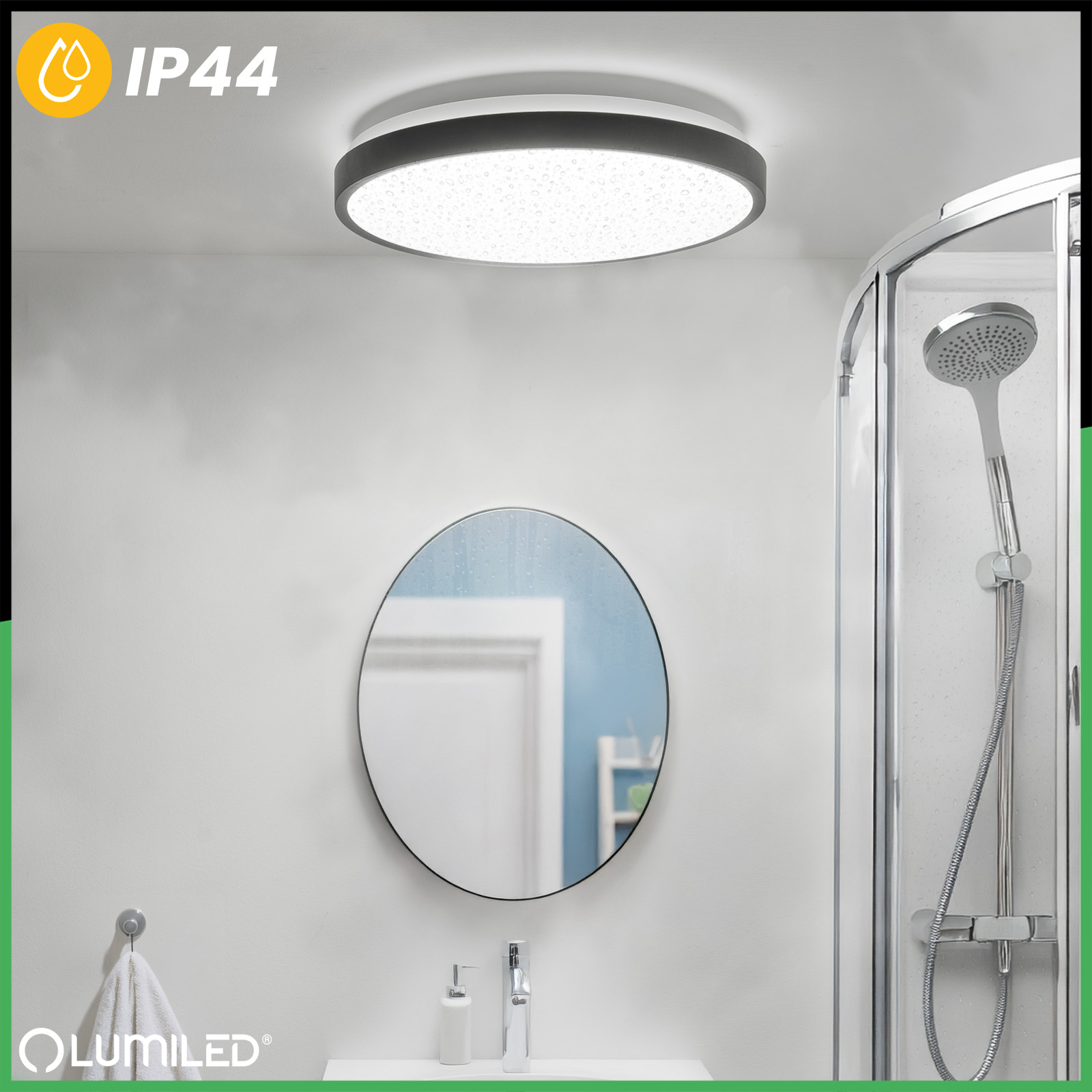 Plafon LED Lampa Sufitowa Natynkowa 24W 4000K CELIS Okrągły IP44 Czarny Ring ALS LUMILED - druga cecha produktu