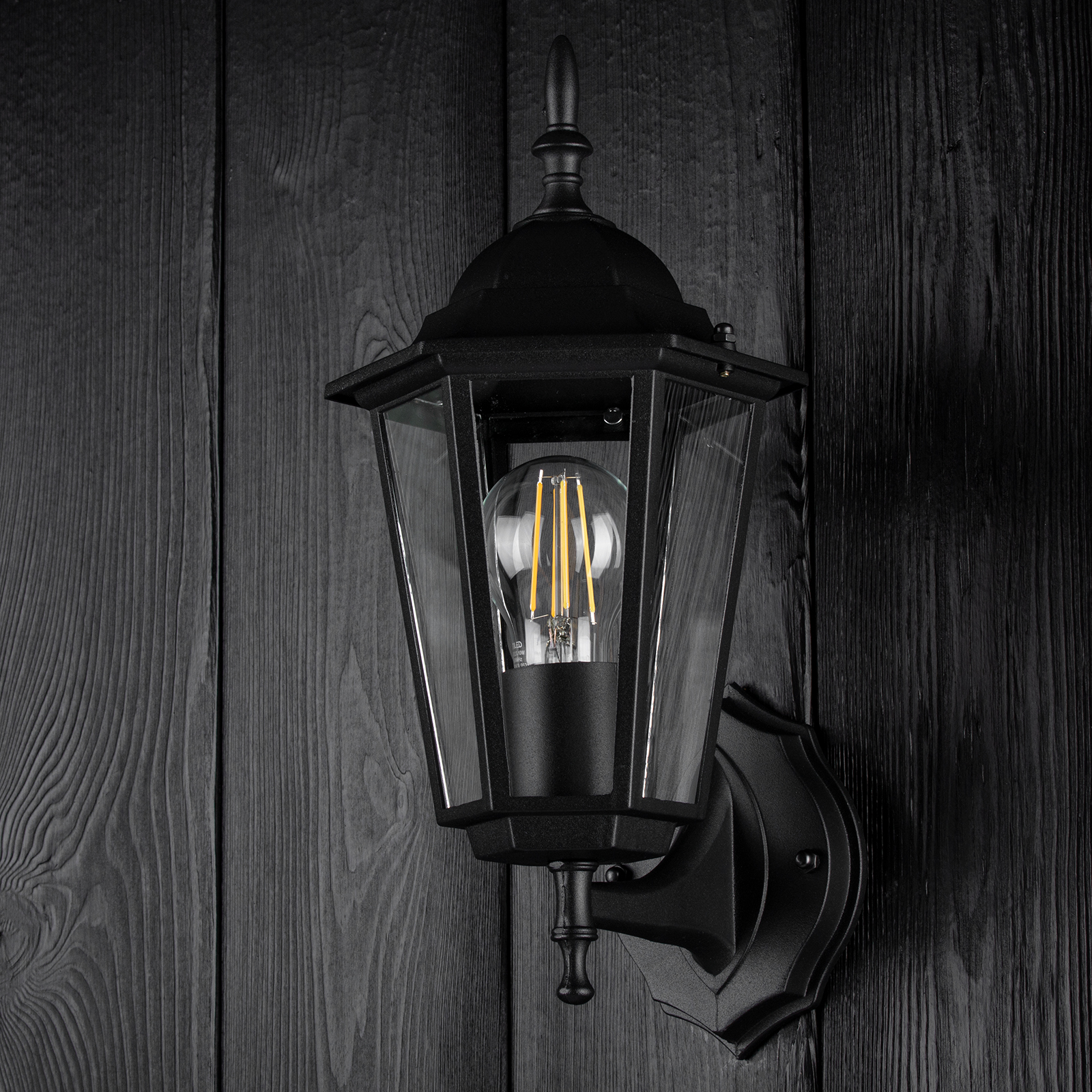 Kinkiet Ogrodowy Elewacyjny Zewnętrzny E27 LATARNIA do GÓRY Czarna BELLIS LUMILED - obszar zastosowań