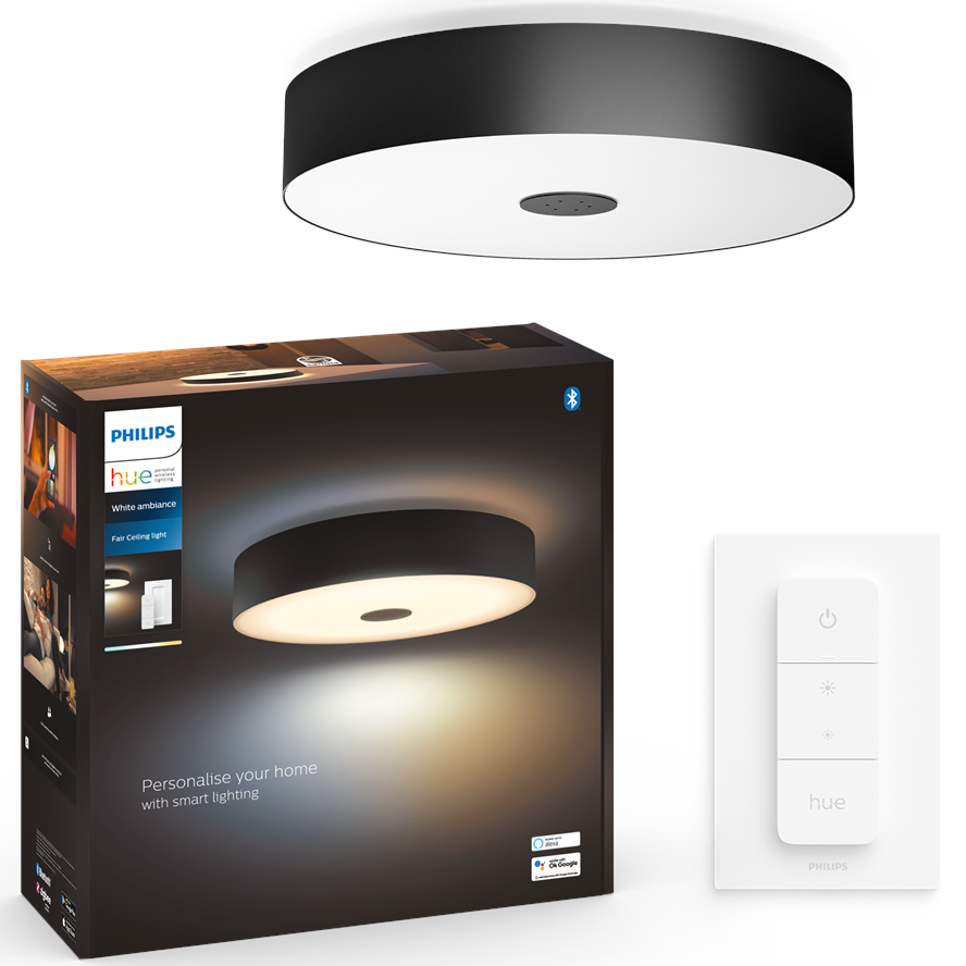 Plafon LED Lampa Sufitowa Natynkowa 25W 2900lm IP20 White Ambiance TW Czarna 44cm Inteligentna SMART Zigbee Bluetooth Fair Philips HUE - główne zdjęcie produktu