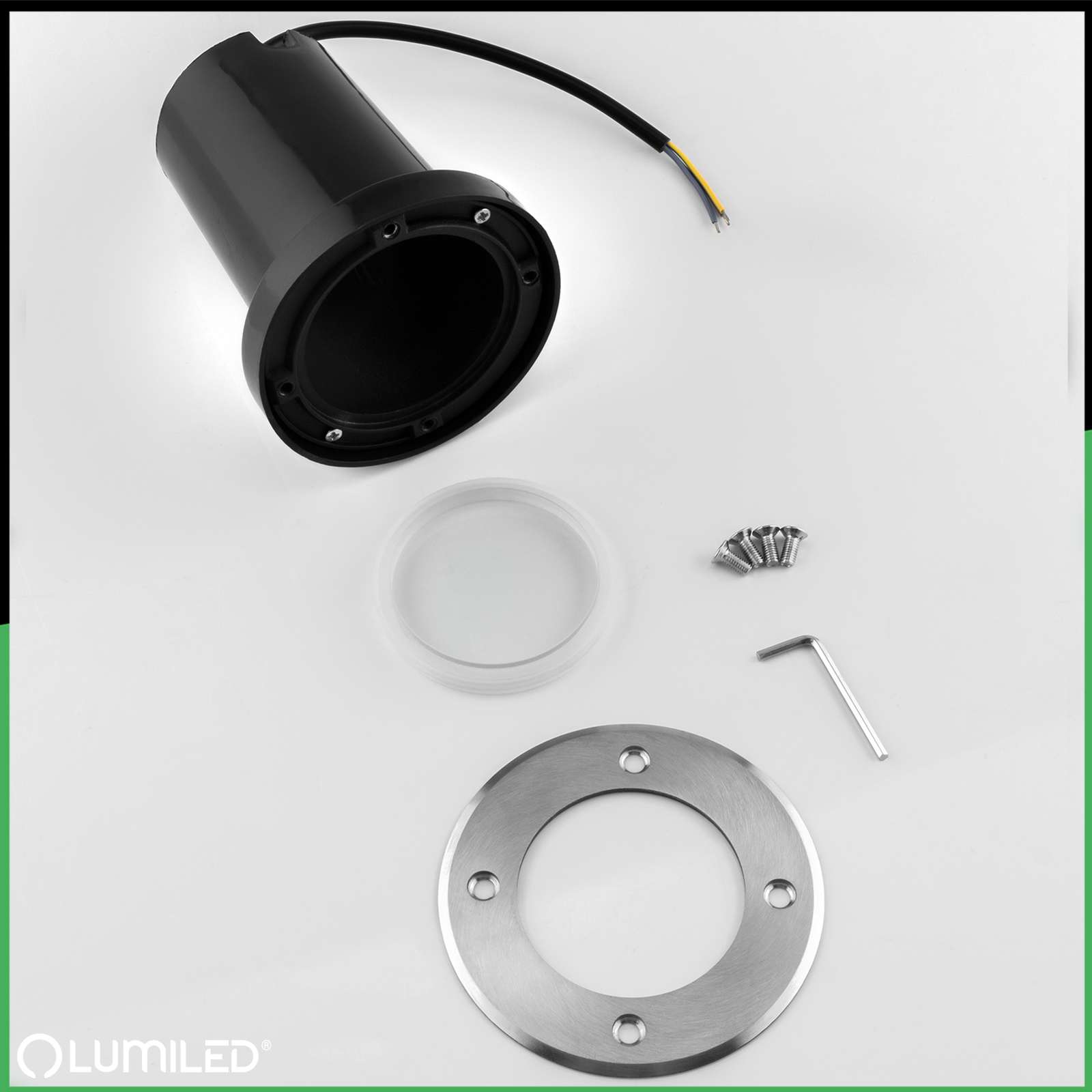 Oprawa Najazdowa Lampa Dogruntowa Wpuszczana GU10 IP65 IK09 Okrągła CATIO 2 LUMILED - skład produktu