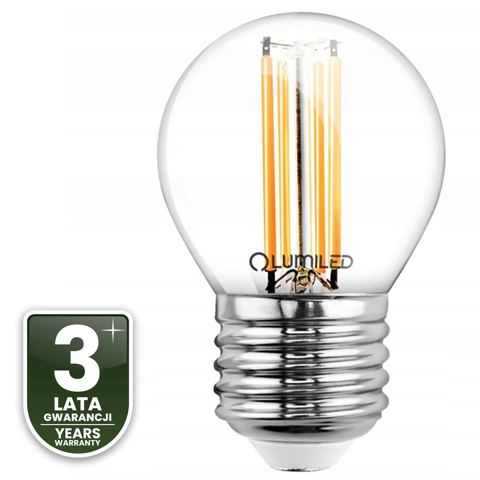Żarówka LED E27 Kulka P45 2W = 25W 249lm 3000K Ciepła 360° FILAMENT LUMILED - czwarta cecha produktu